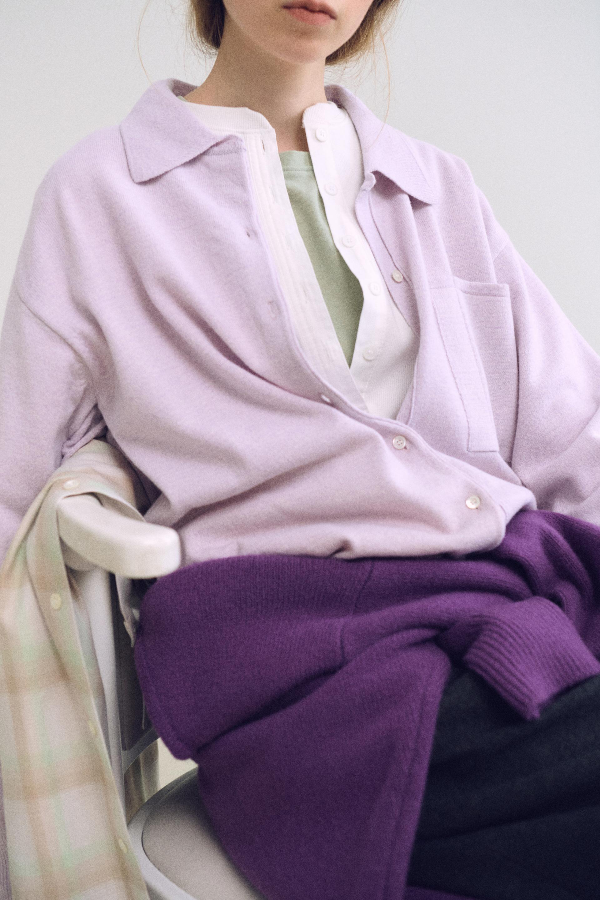 shirts pocket knit (soft pink)