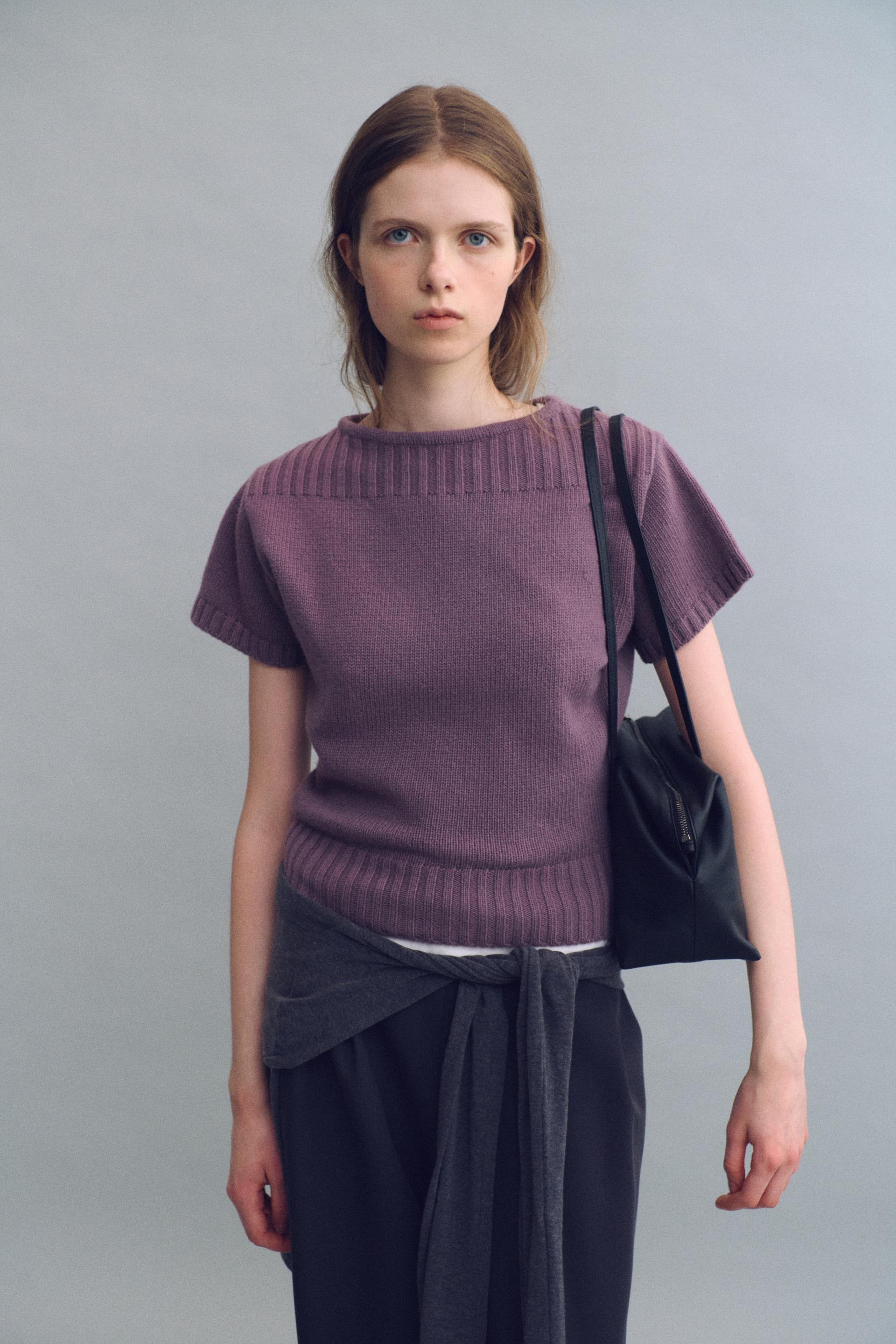 boat-neck half knit (mauve)