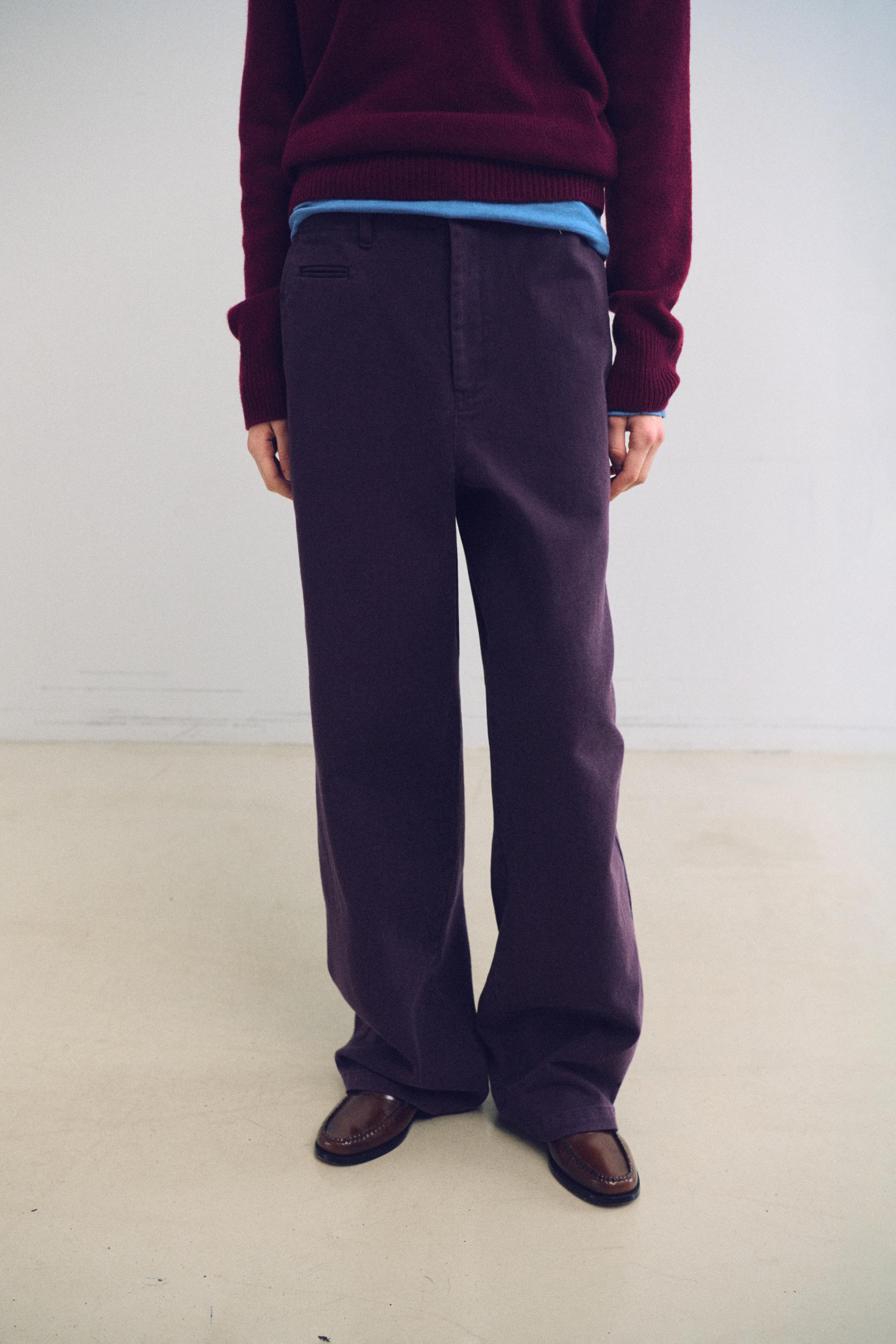 washed buckle pants (vintage purple)