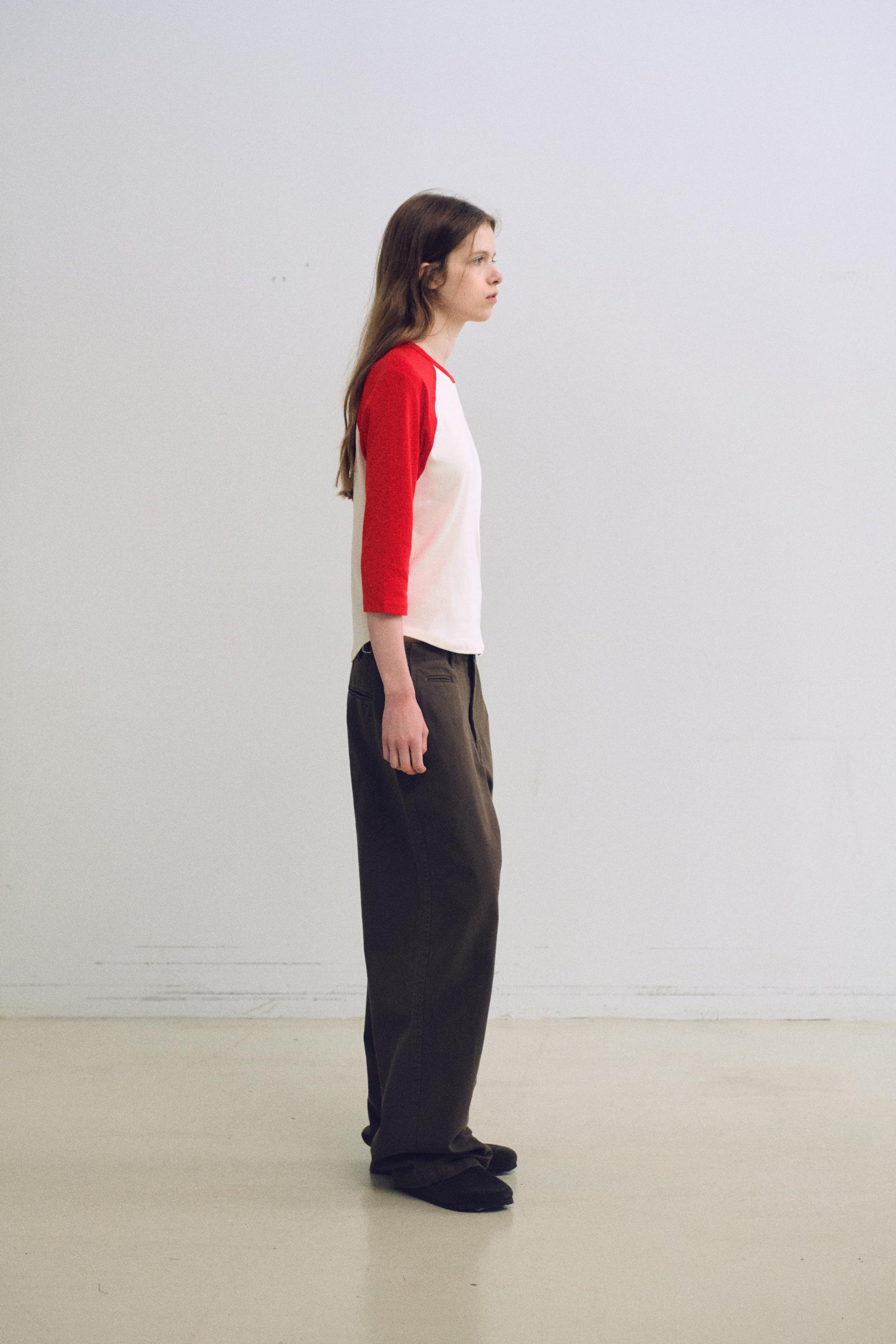 raw raglan t-shirt (red)