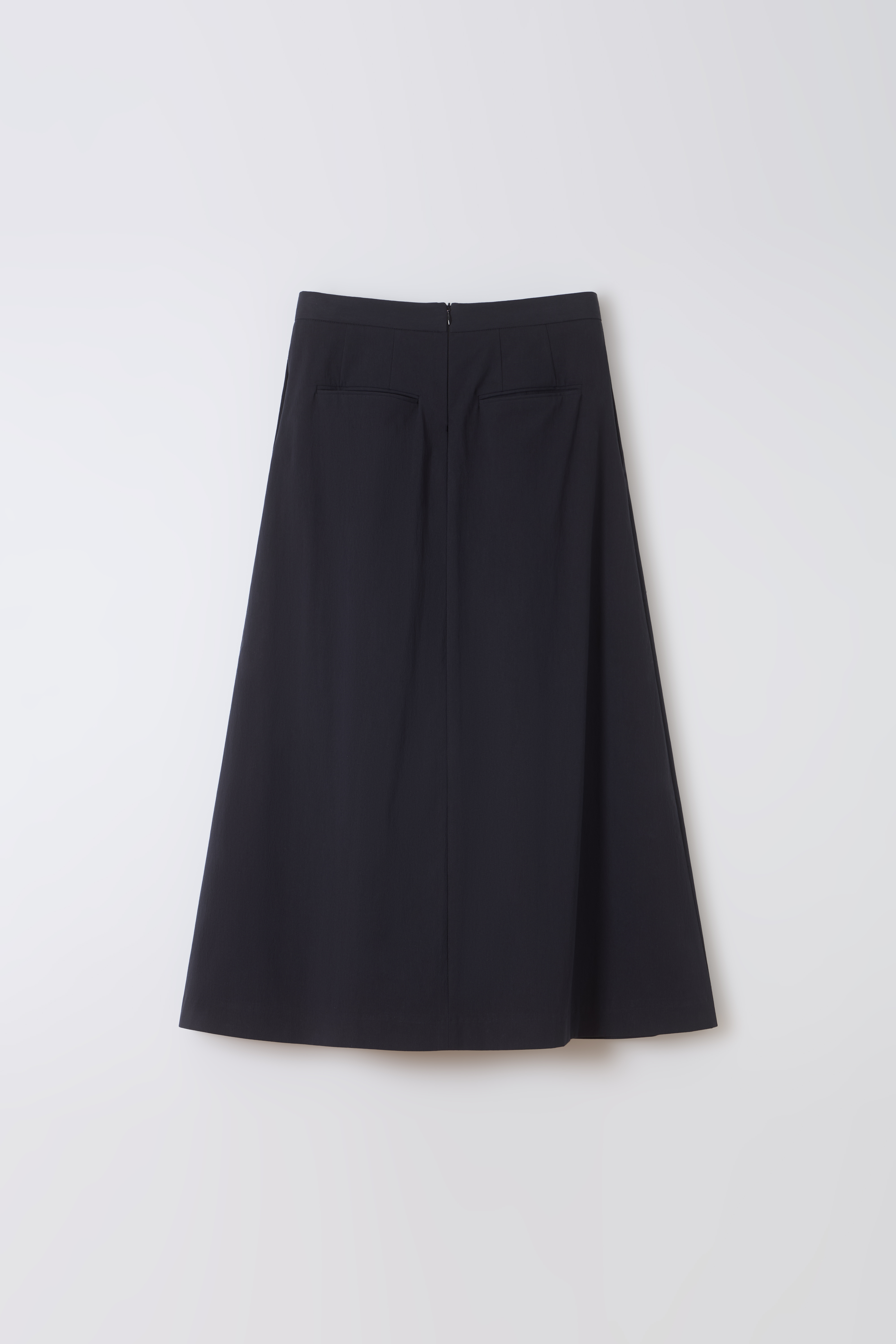 [2차 재입고] asym pleats skirt (ink black)