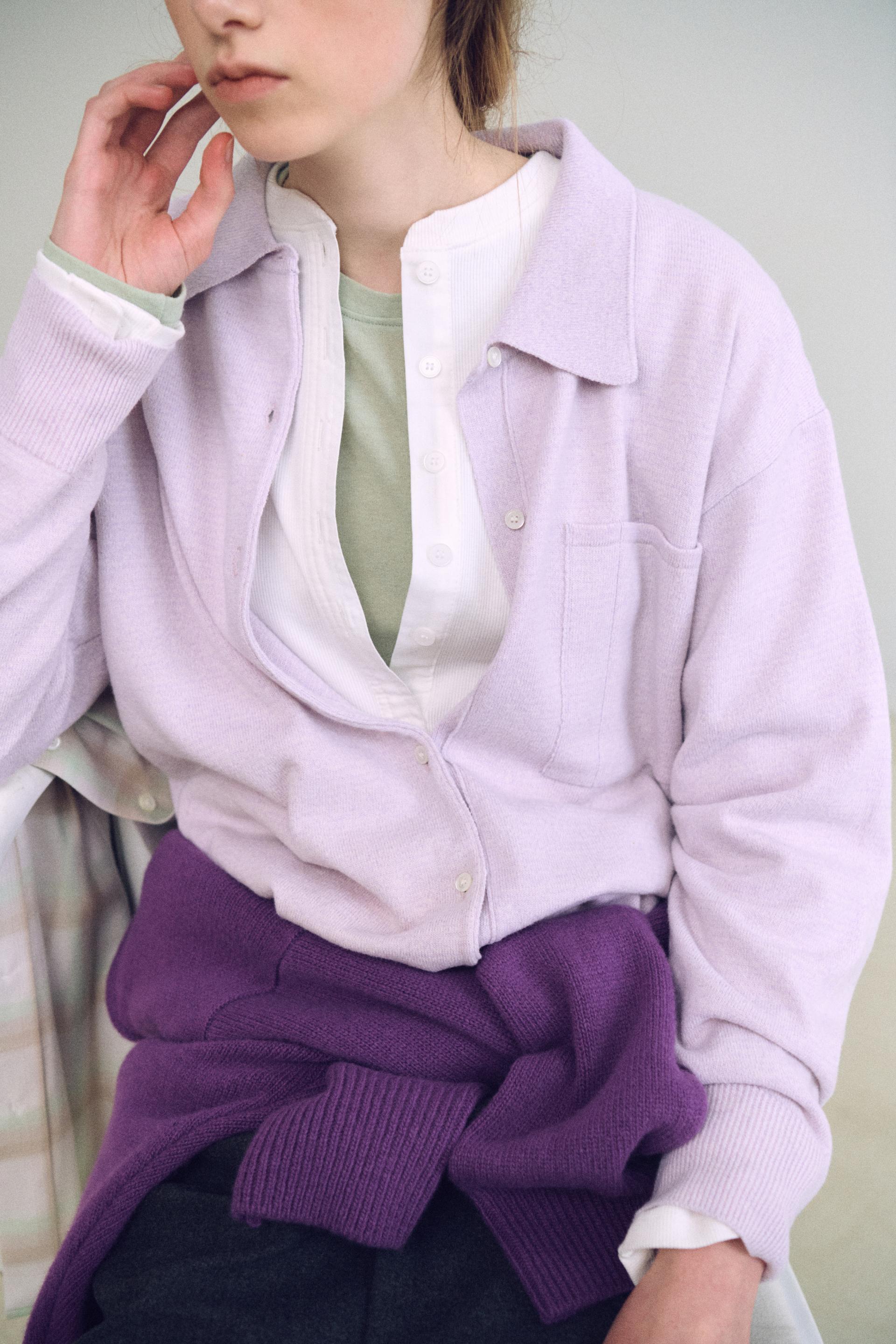 shirts pocket knit (soft pink)