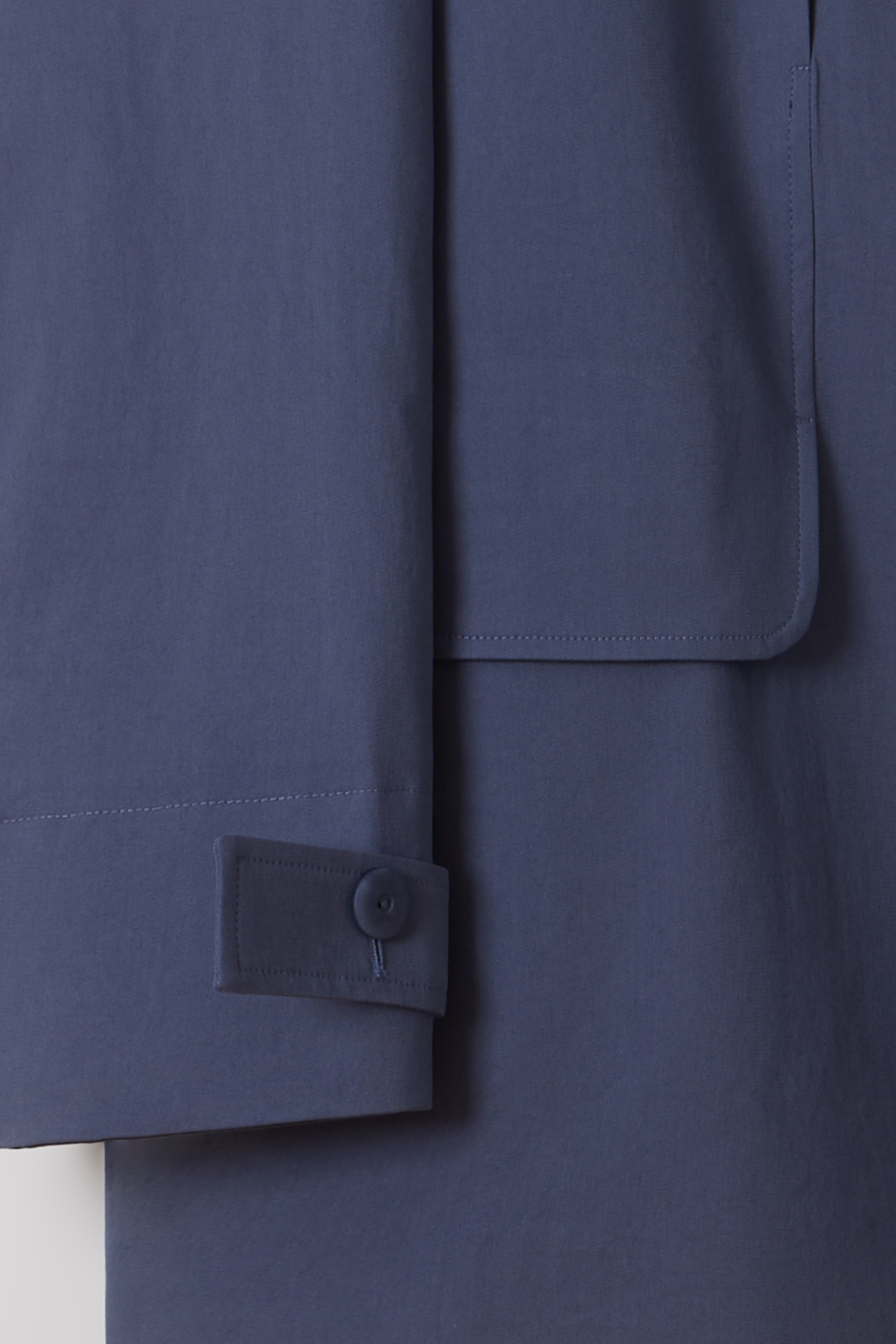 [2차 재입고] vent half trench coat (bio blue)