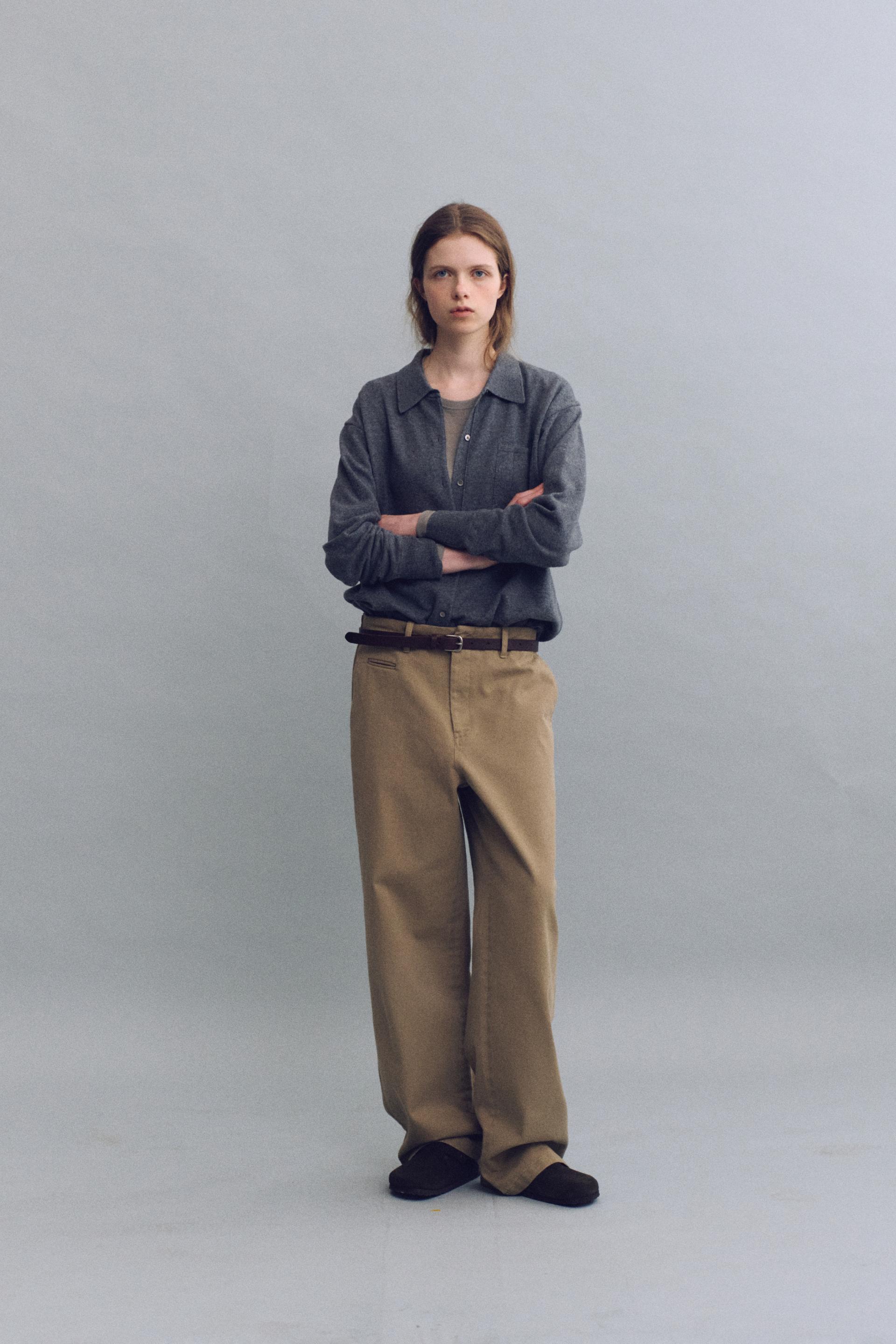 washed buckle pants (vintage beige)