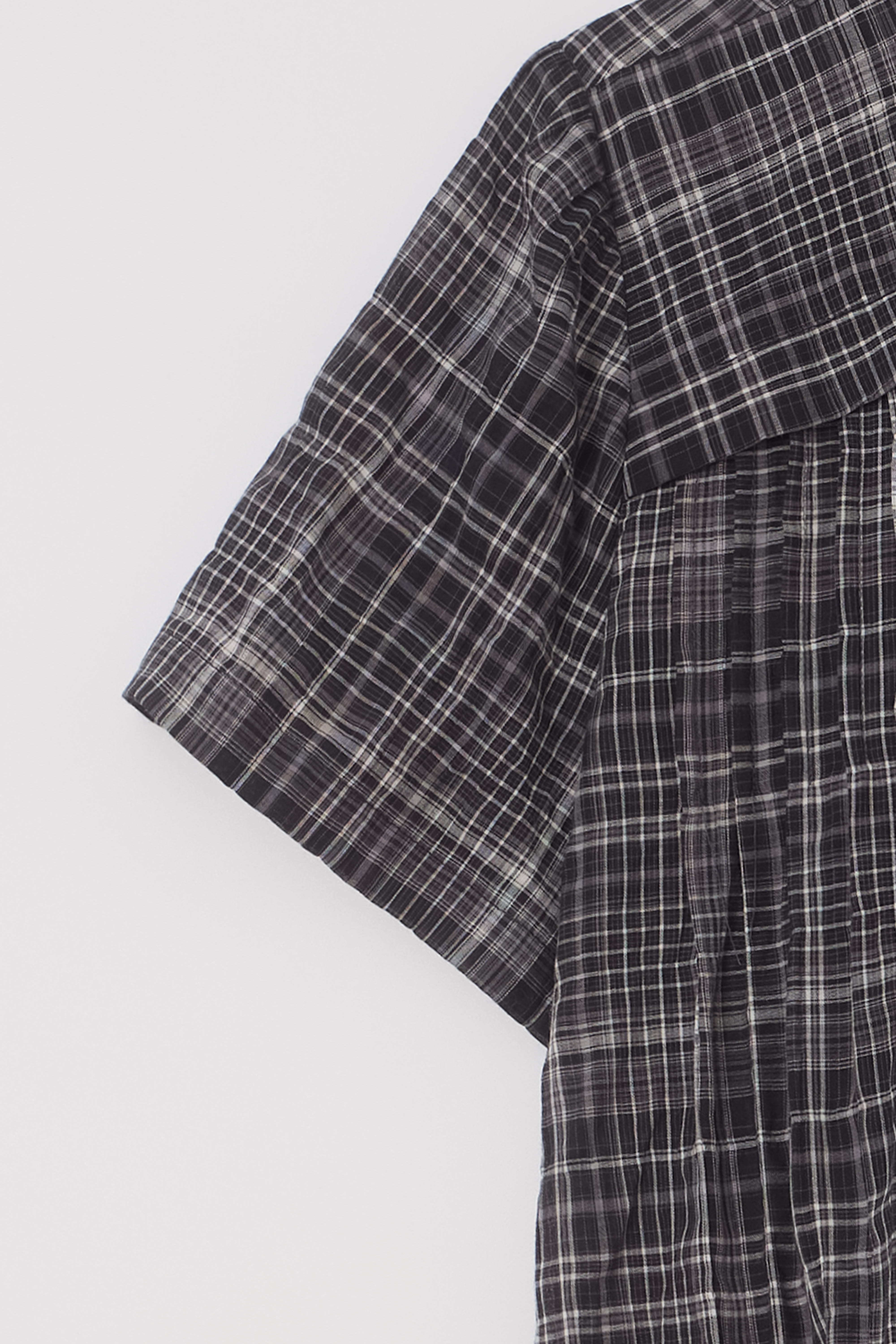 [2차 재입고] lace cap blouse (black check)