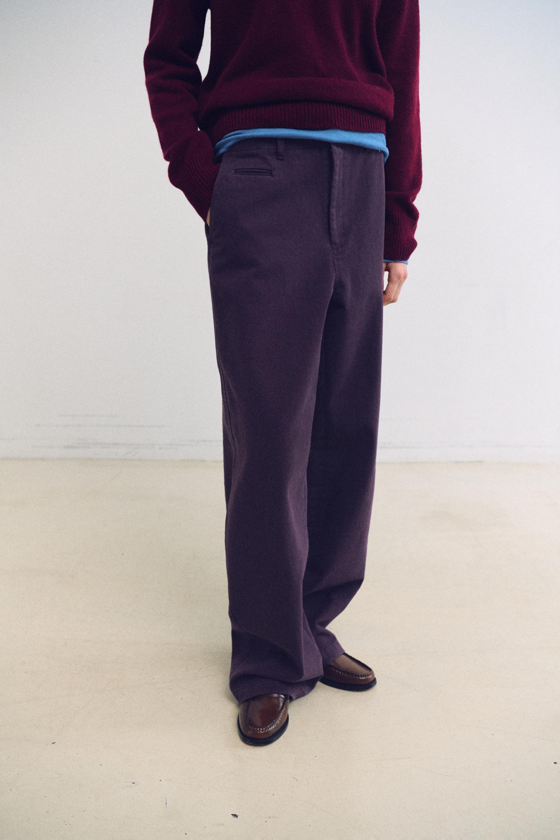 washed buckle pants (vintage purple)