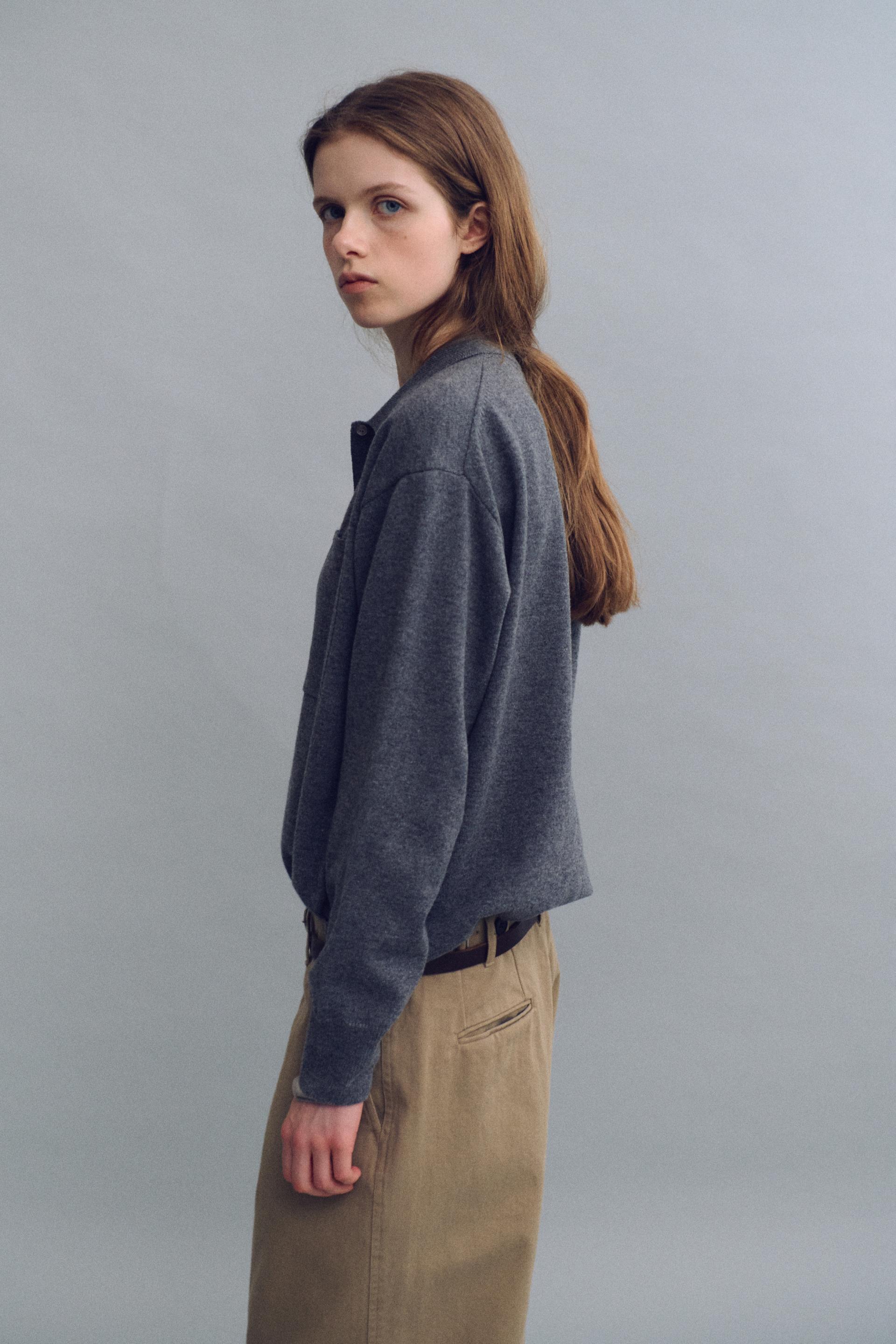 shirts pocket knit (charcoal)