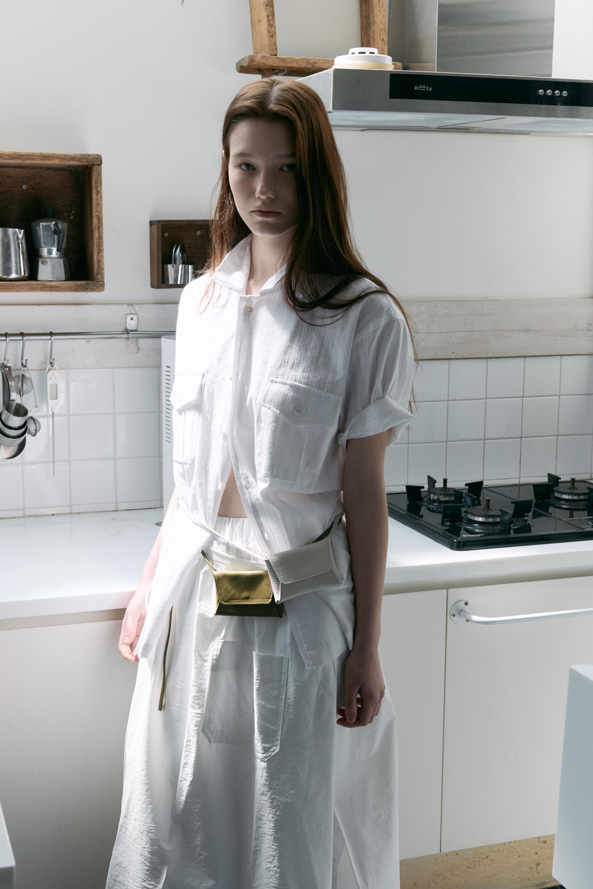 [10차 재입고] wrinkled lapel shirts (white stripe)