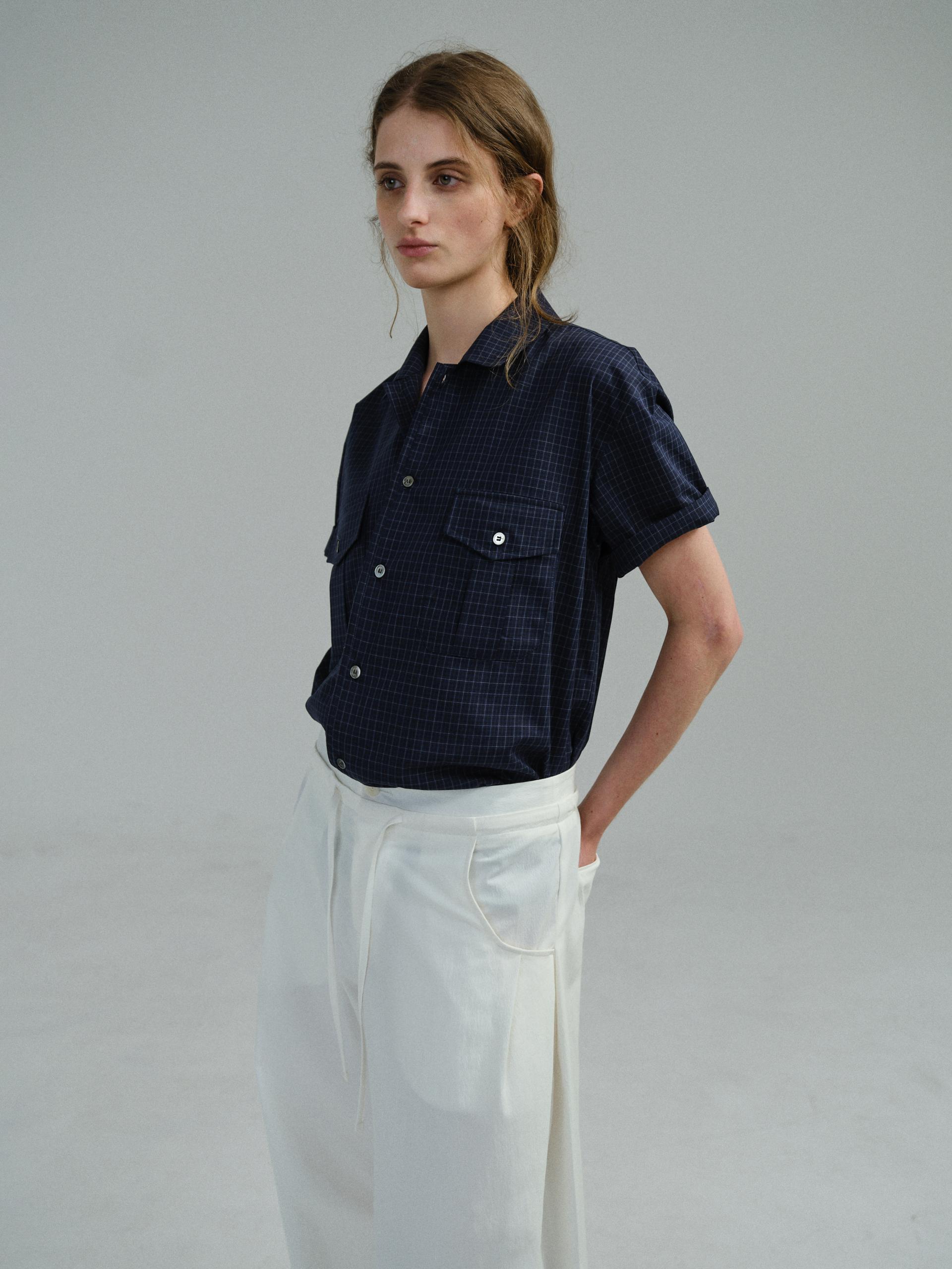 arc tuck pants (ivory)
