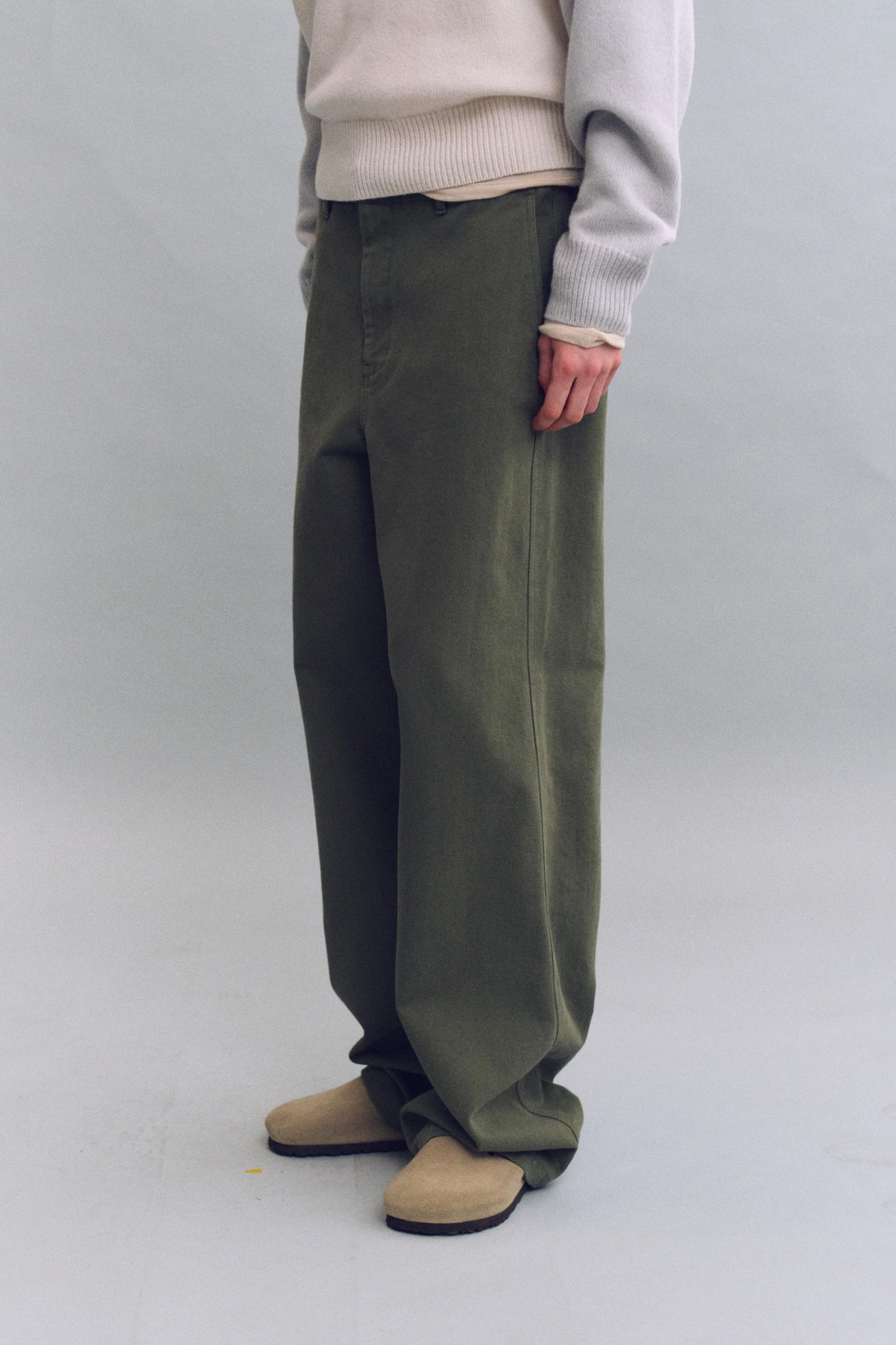 washed buckle pants (vintage khaki)