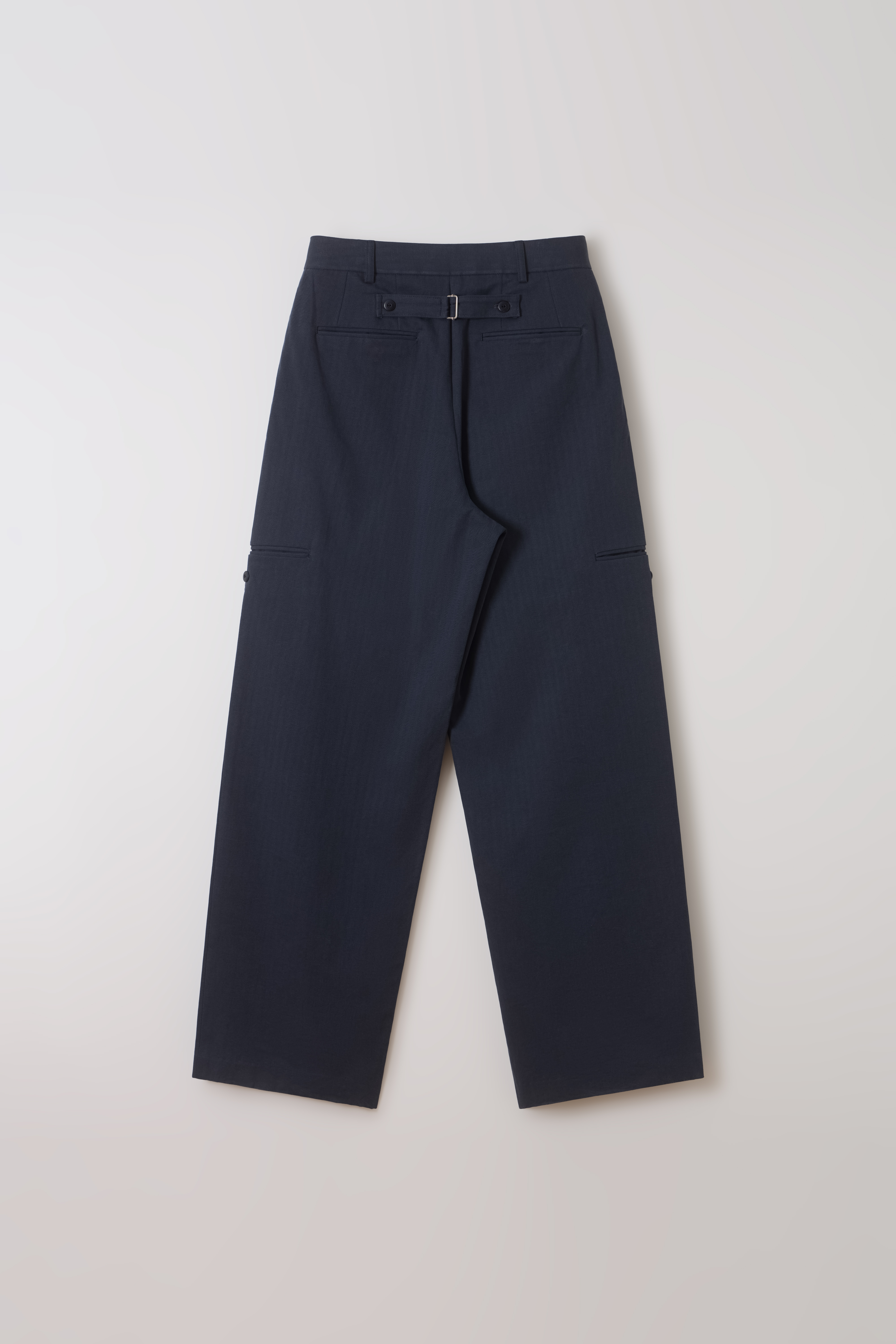 curved triple lip pants (herringbone navy)