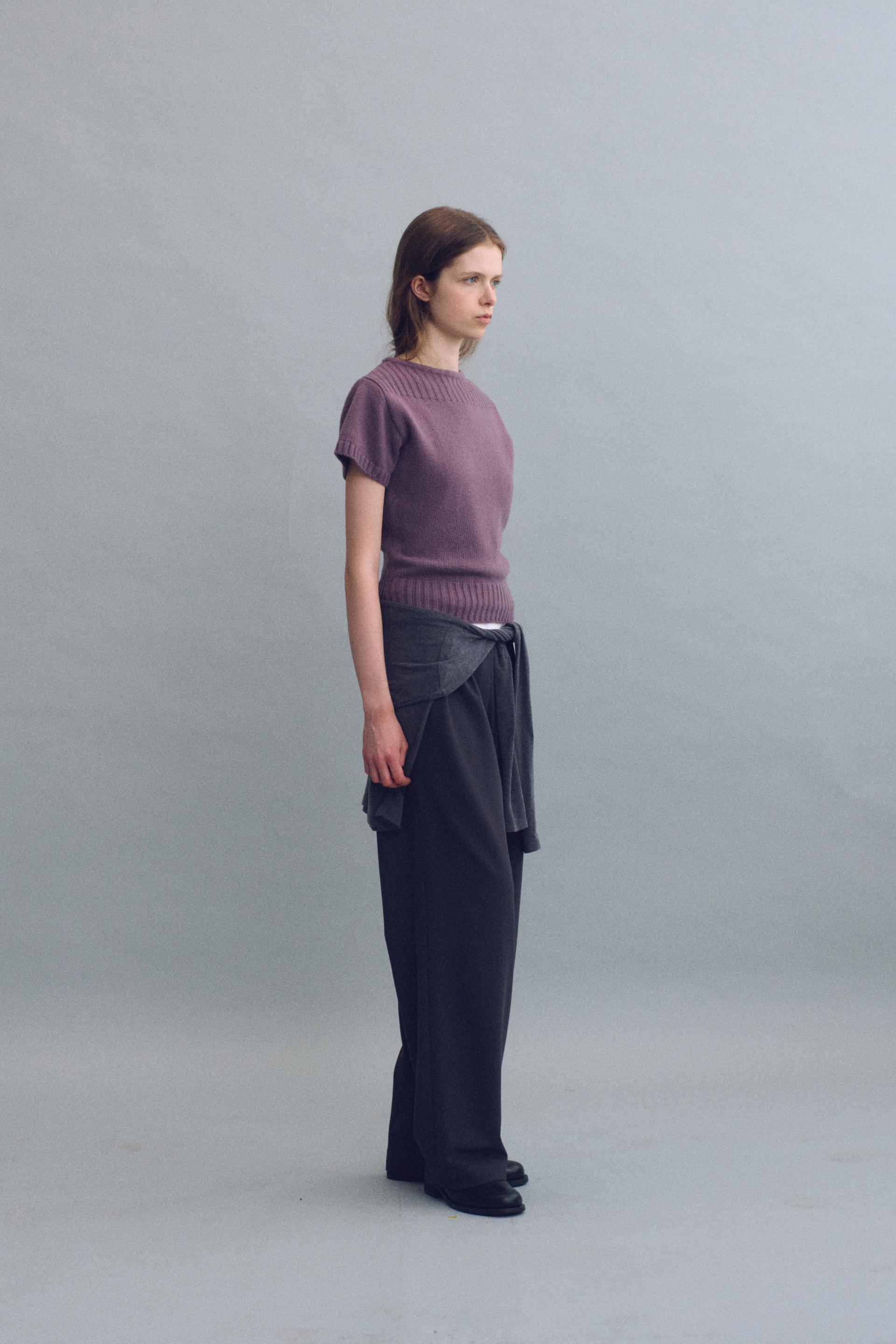 boat-neck half knit (mauve)