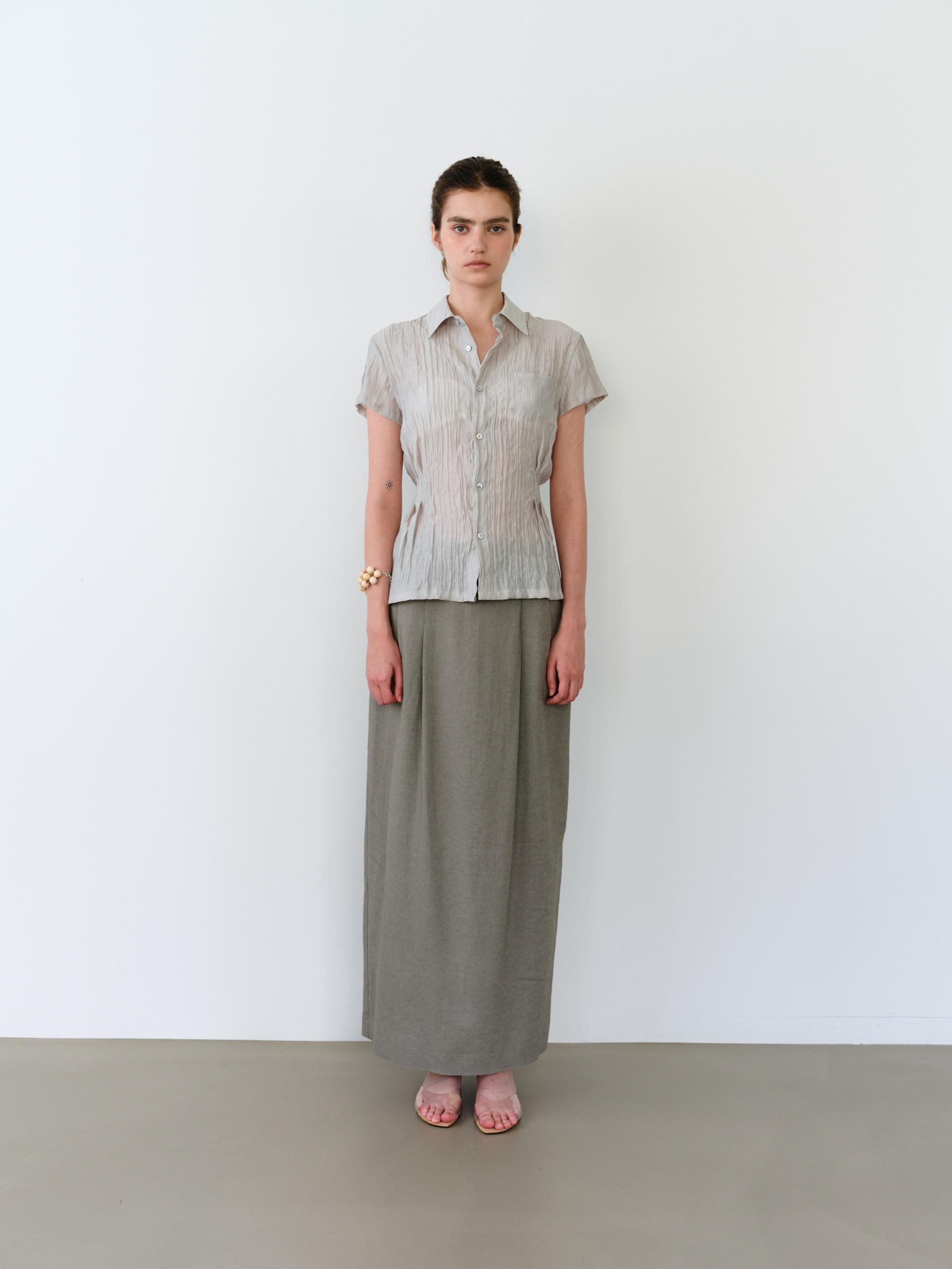 [5차 재입고] ripple half shirts (dusty mint)