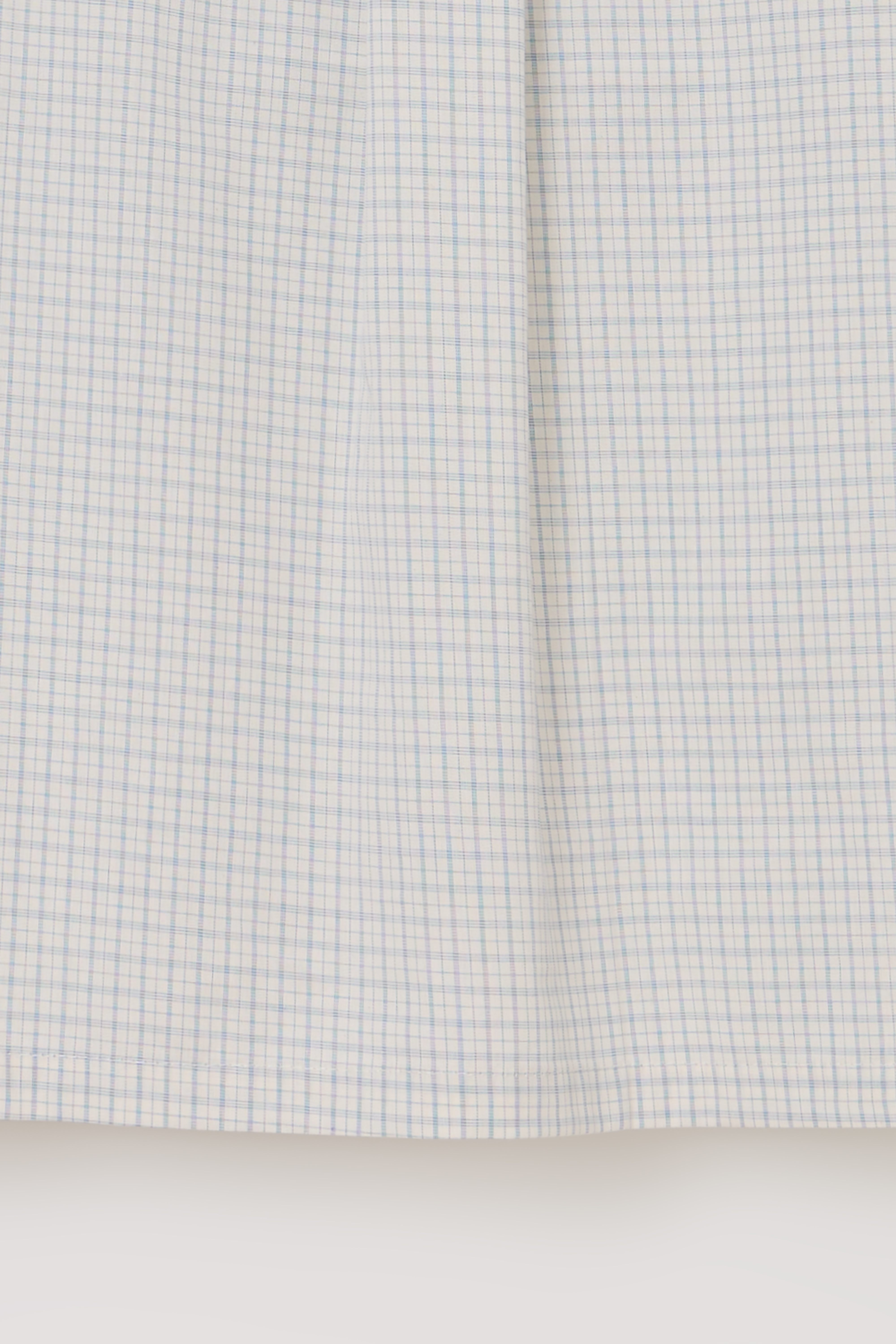 overlap check shirt (ivory blue)