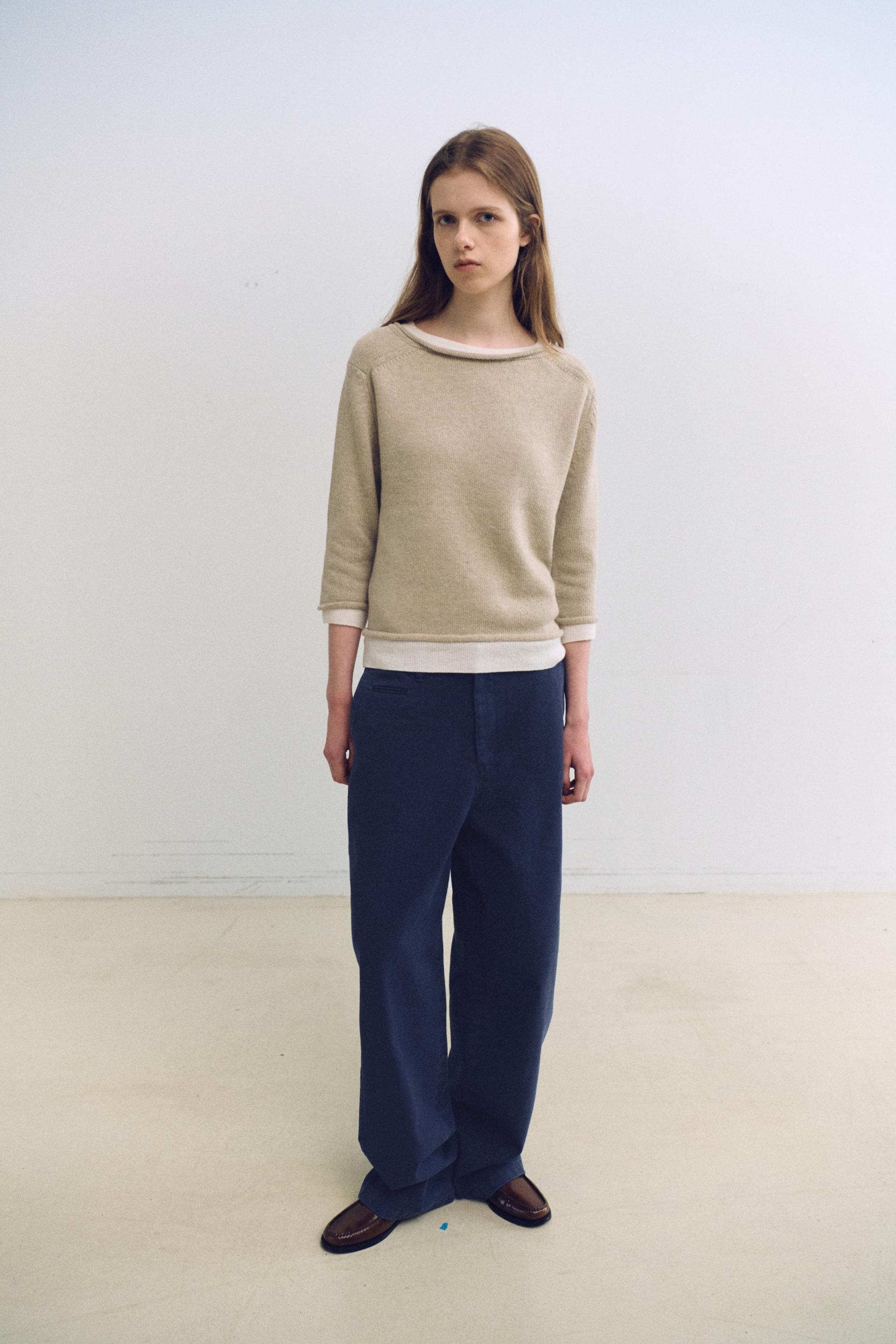 washed buckle pants (vintage blue)