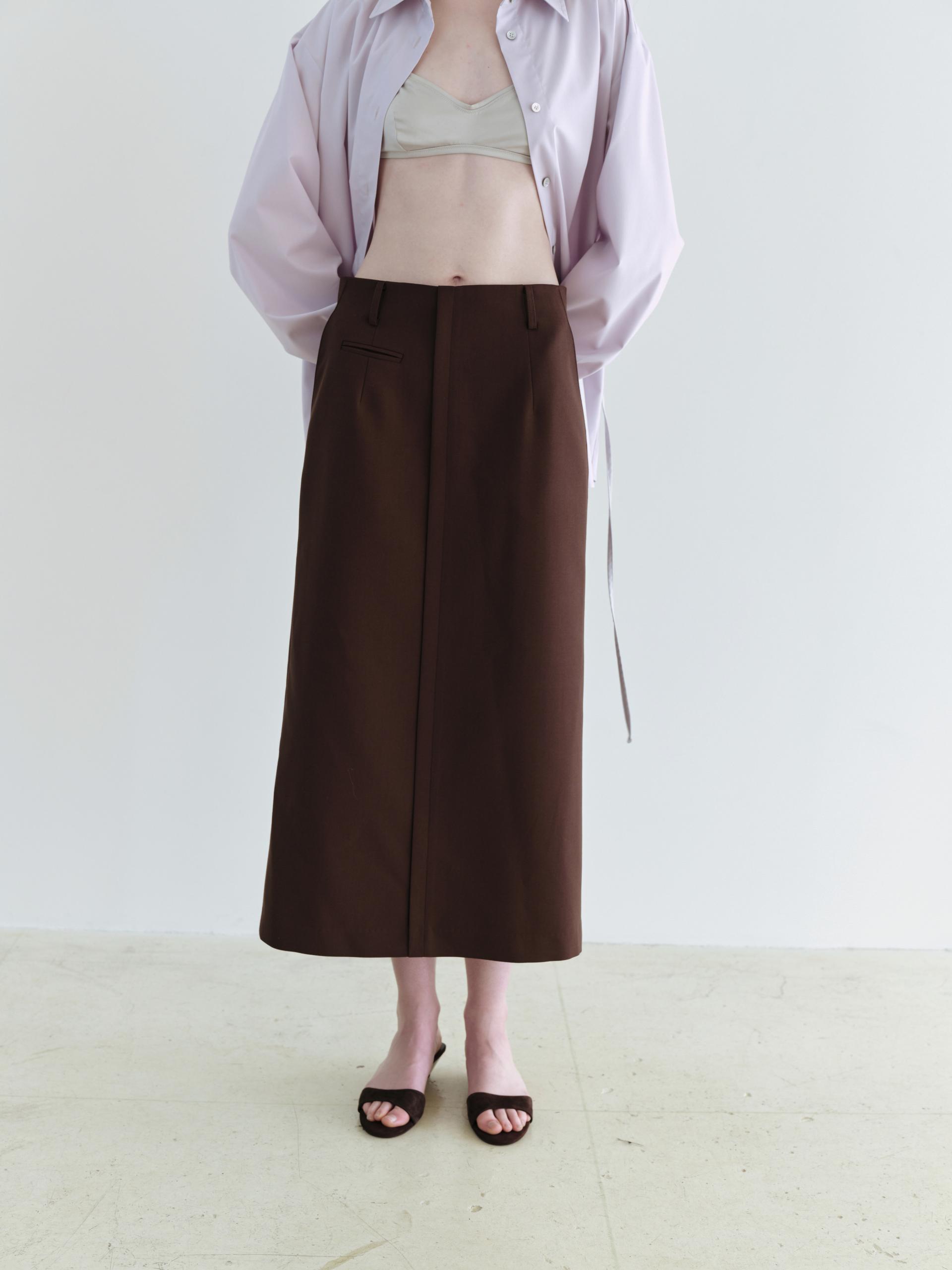 [17차 재입고] lip pencil skirt (brown)