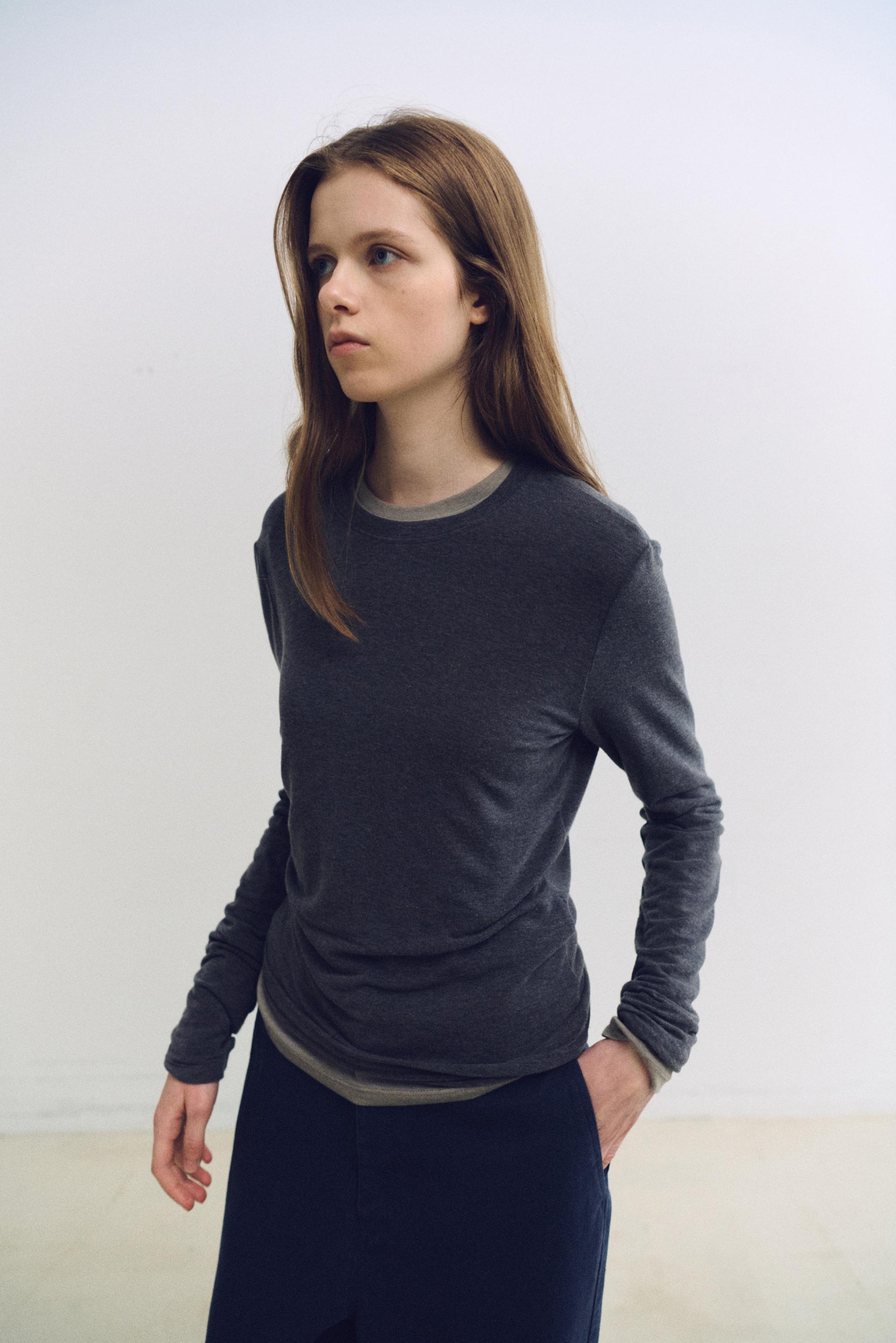bare long sleeve wool tee (5 colors)