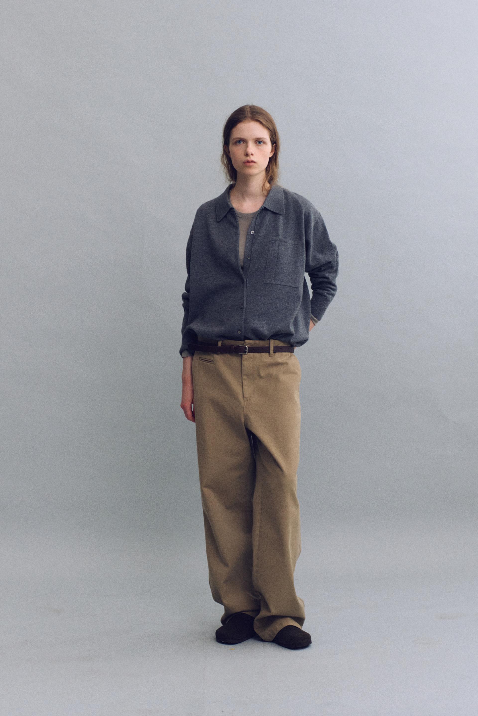washed buckle pants (vintage beige)
