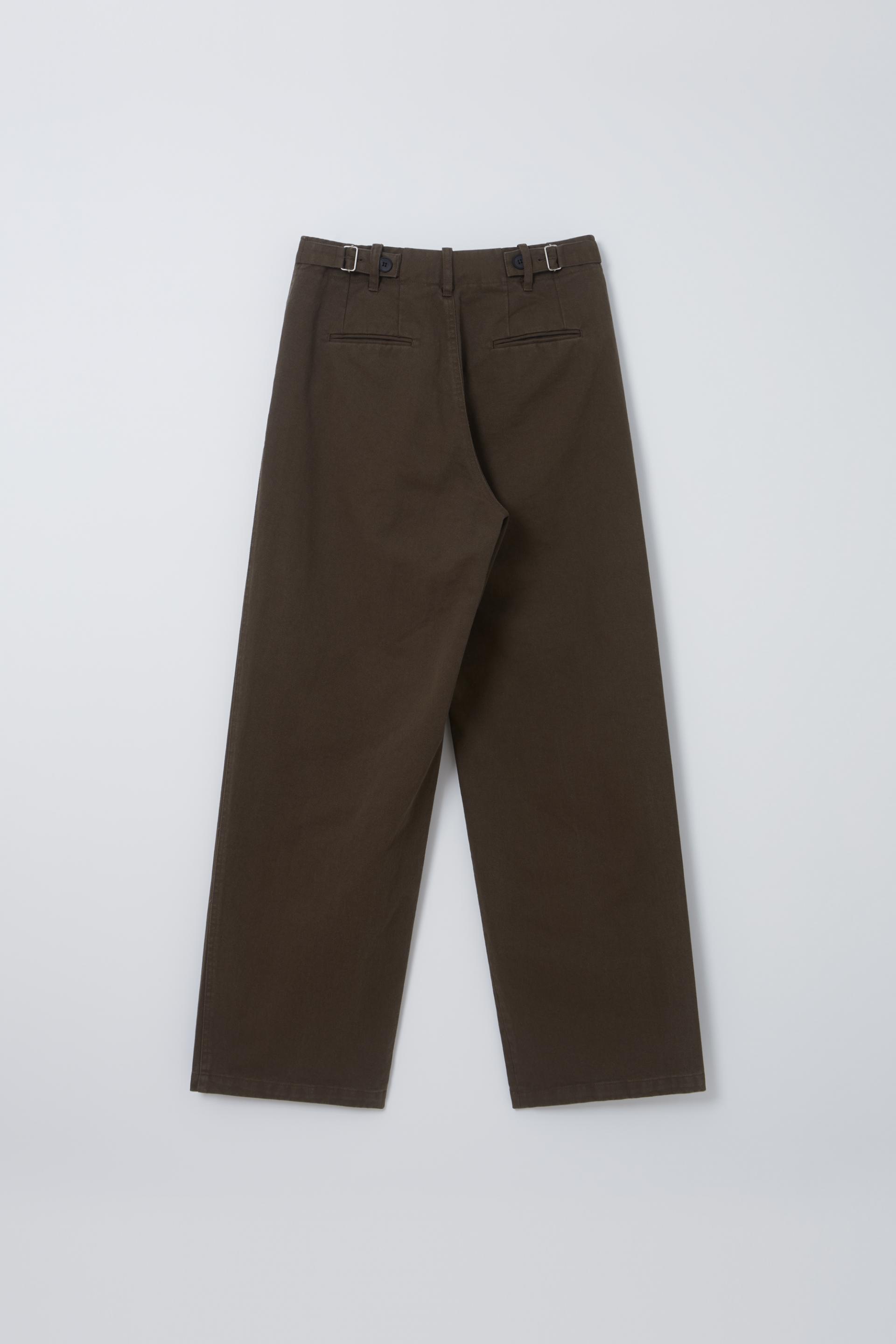[2차 재입고] washed buckle pants (vintage brown)