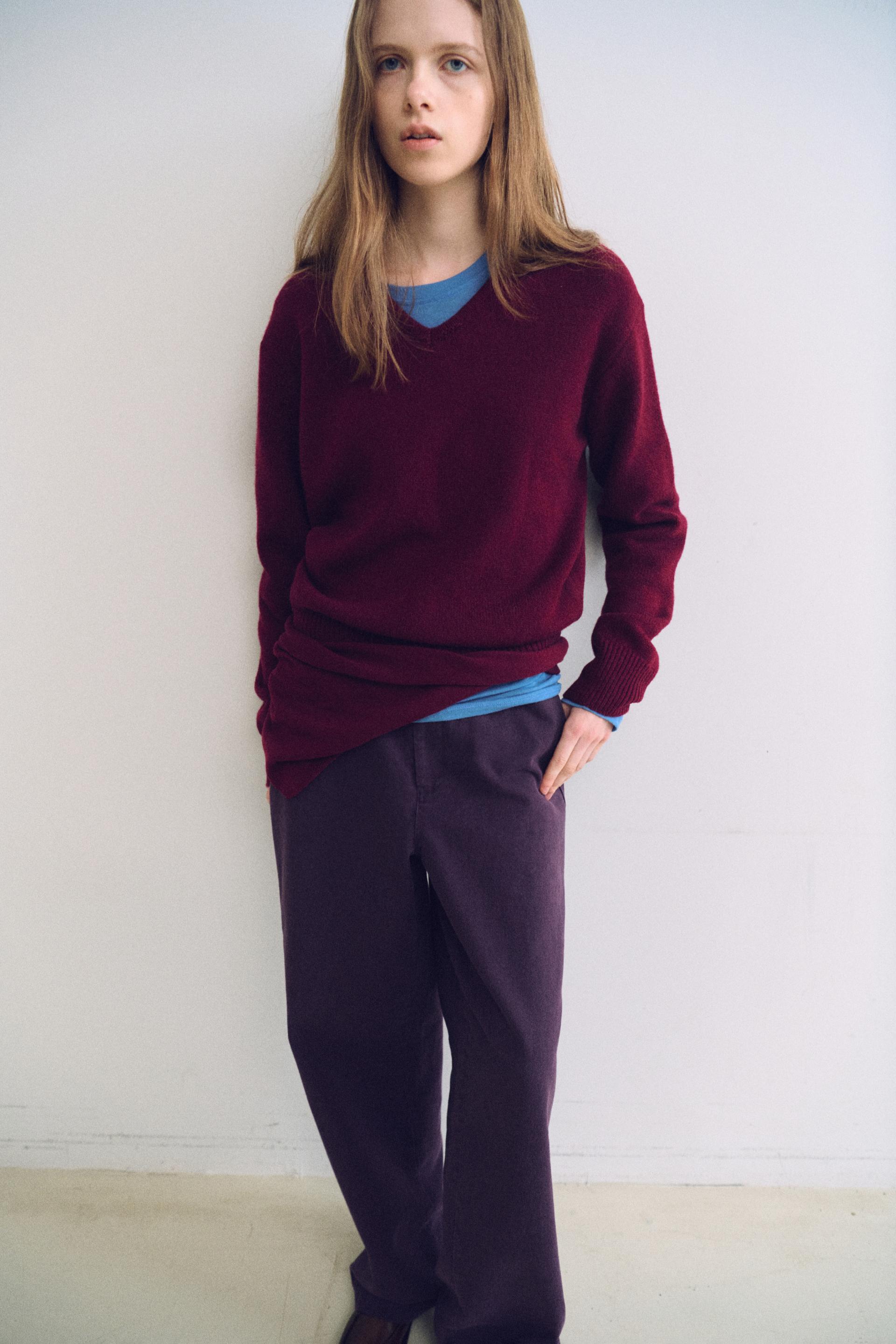 washed buckle pants (vintage purple)