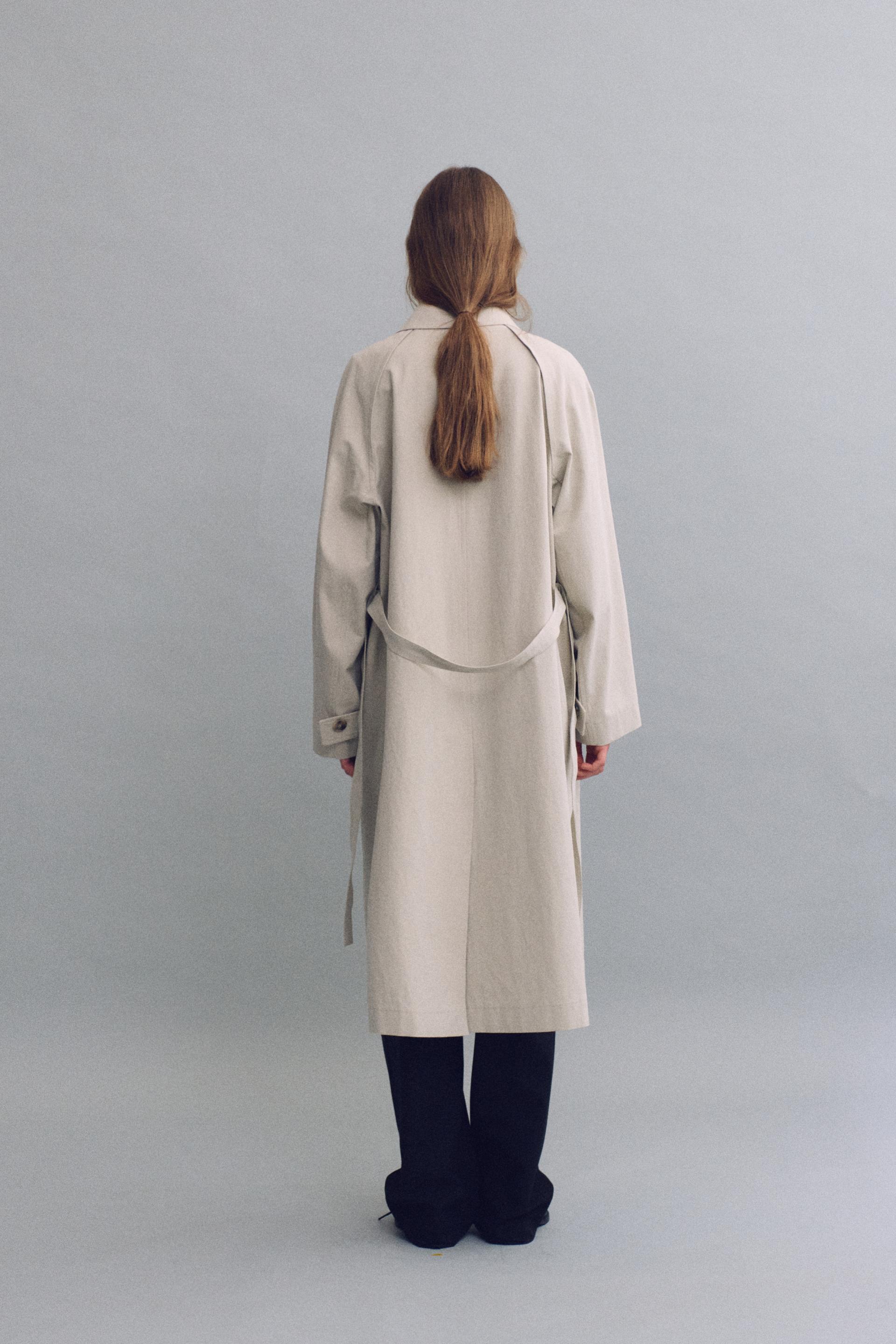 vent trench coat (ivory)
