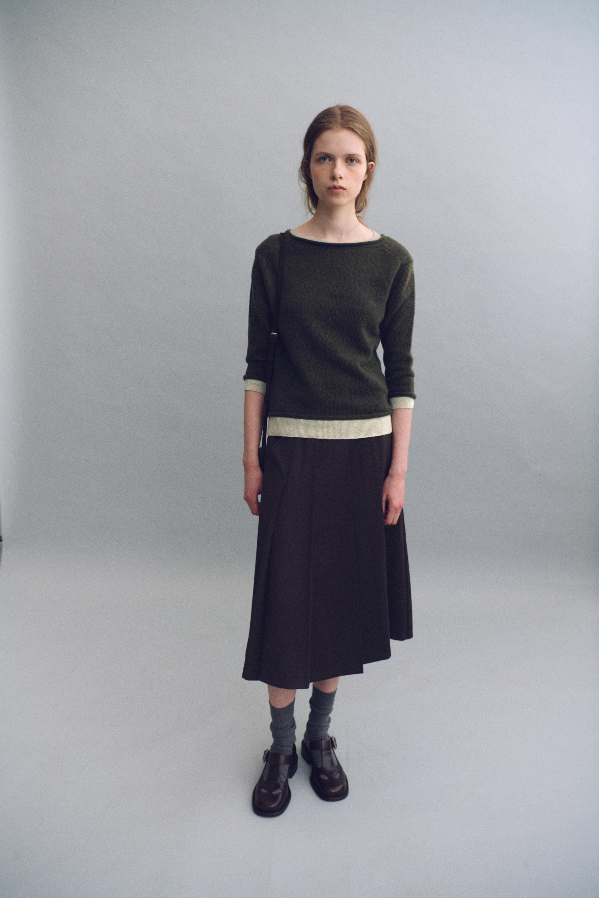 [7차 재입고 9/15 순차배송] double pocket pleats skirt (brown)