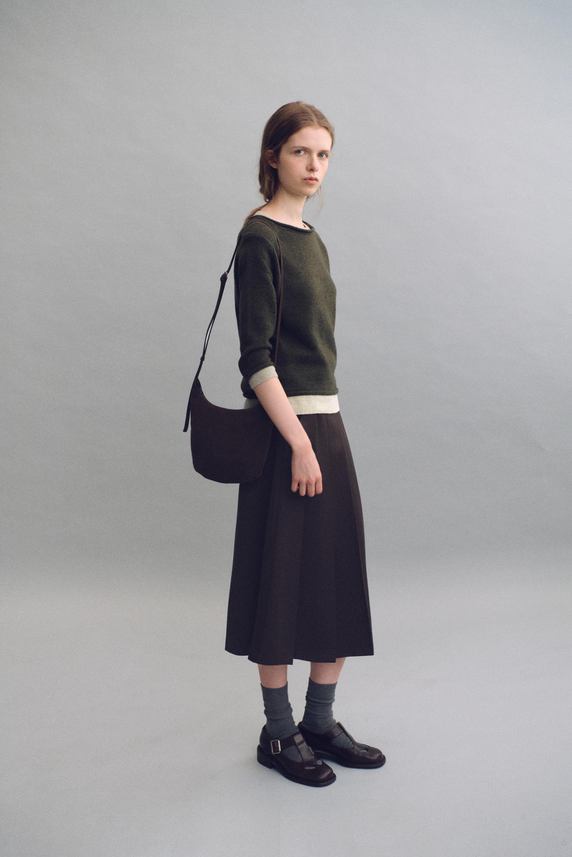 [7차 재입고 9/15 순차배송] double pocket pleats skirt (brown)