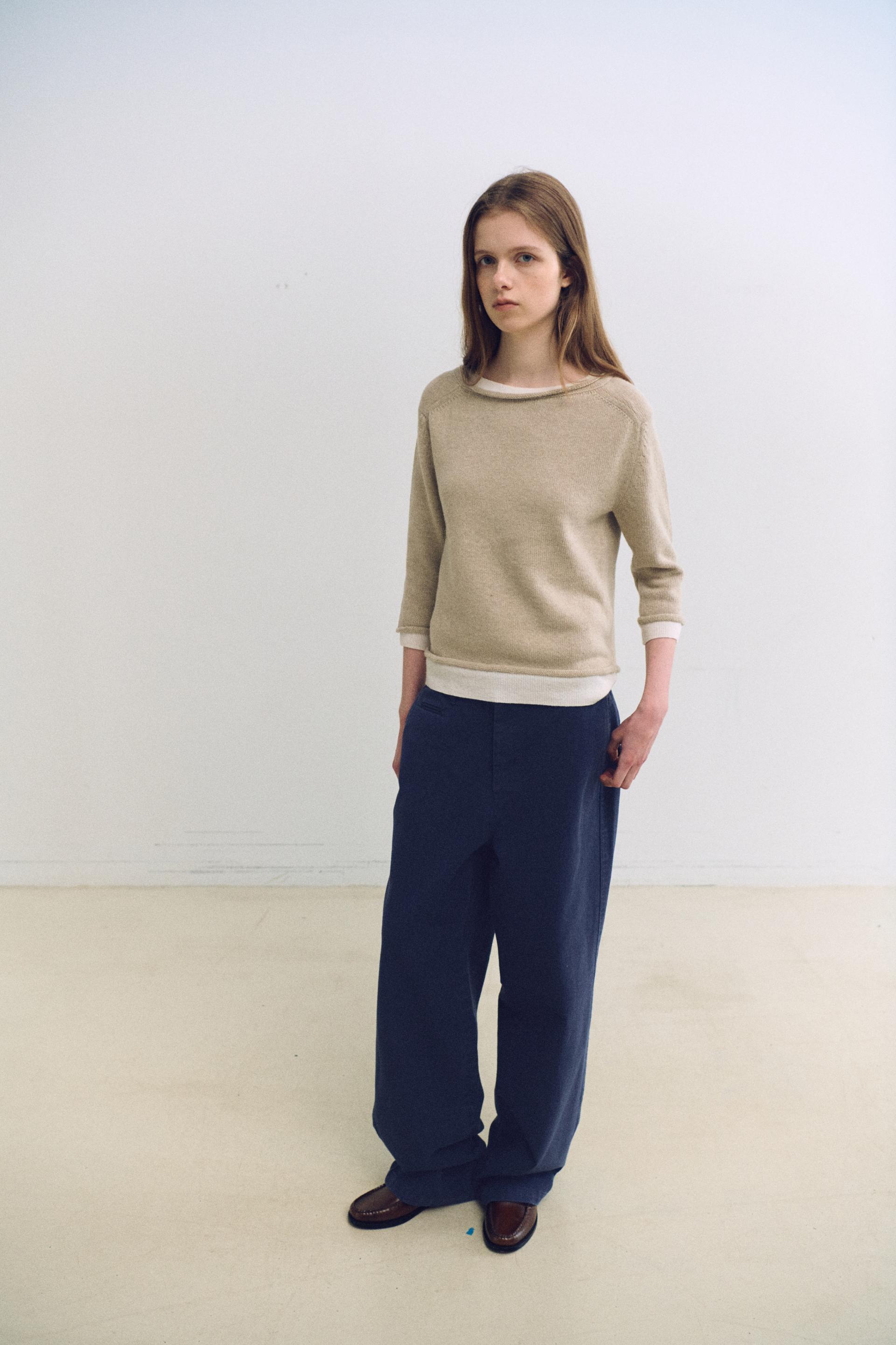 washed buckle pants (vintage blue)