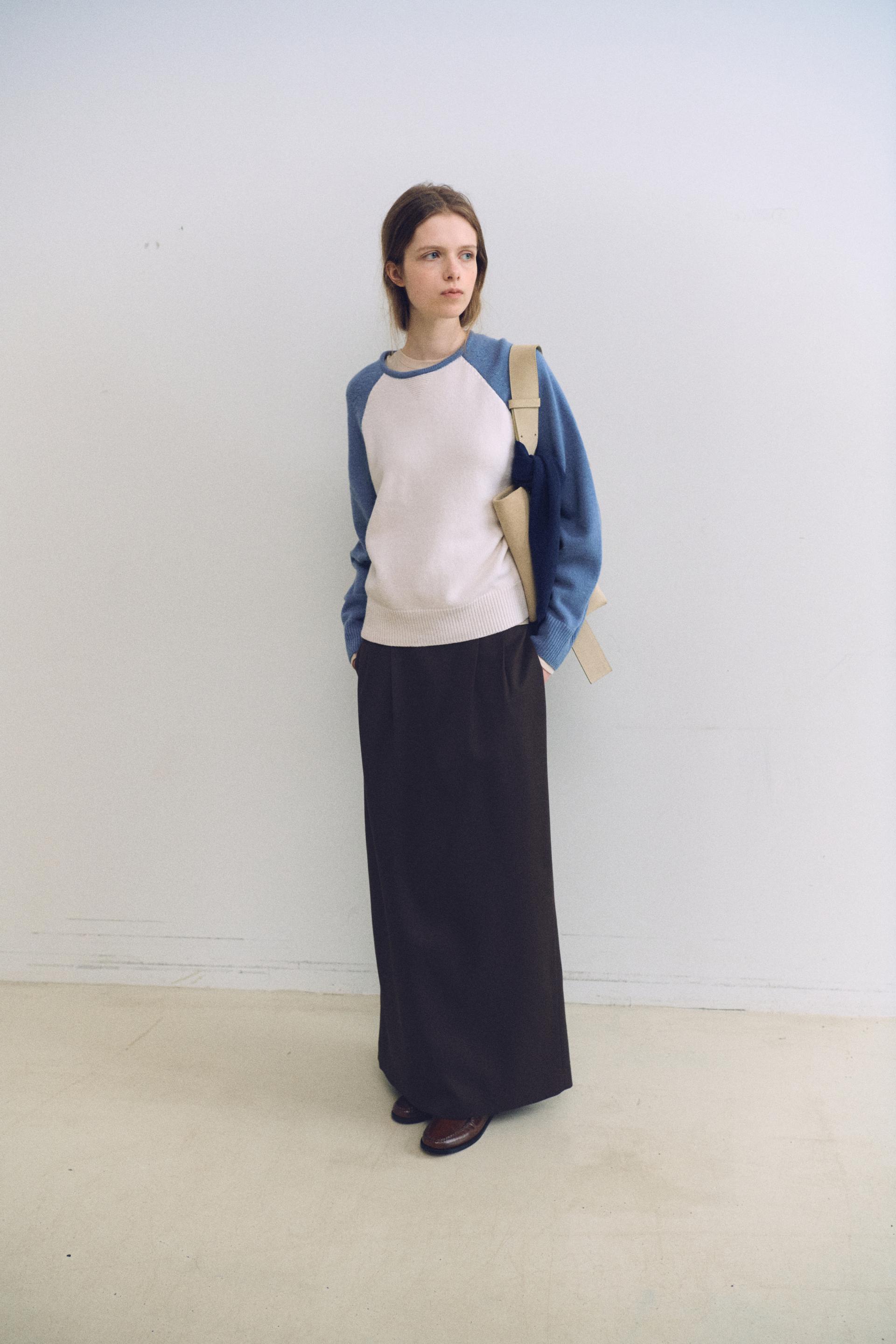 tone raglan knit (blue)