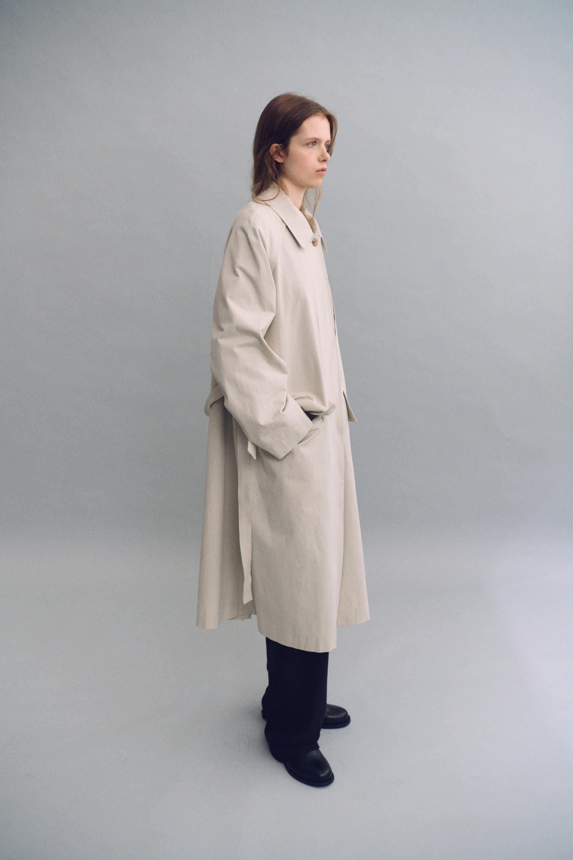 vent trench coat (ivory)