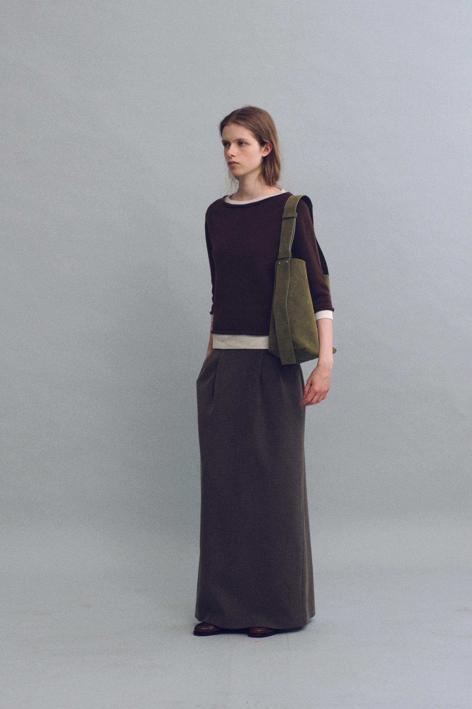 layered roll knit (brown)