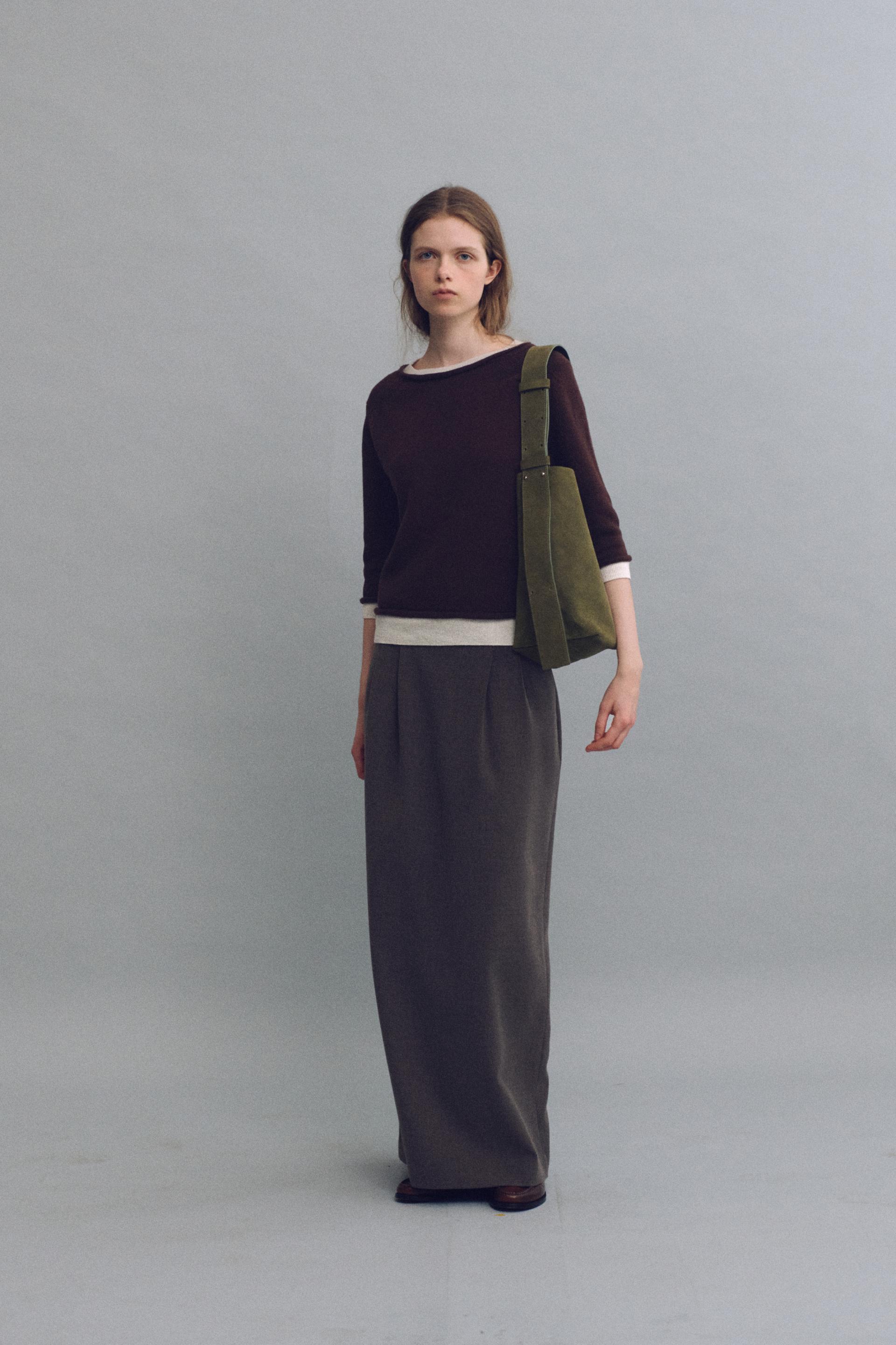 layered roll knit (brown)