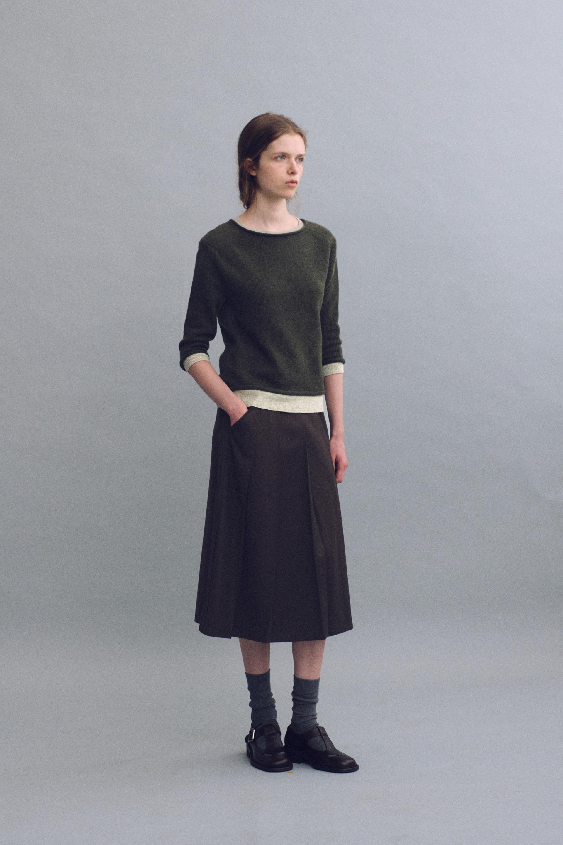 [7차 재입고 9/15 순차배송] double pocket pleats skirt (brown)