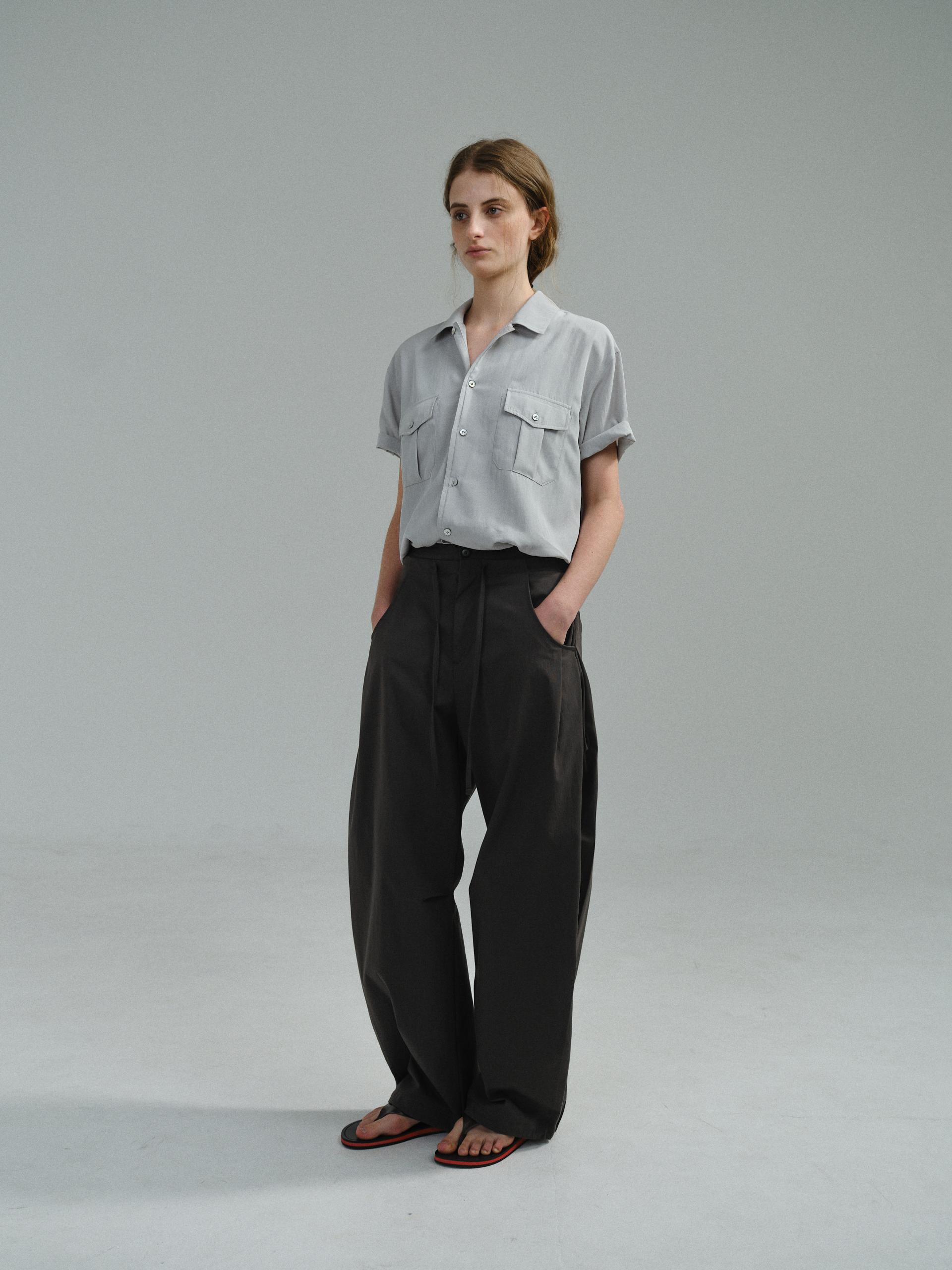 wrinkled lapel shirts (dusty sky)