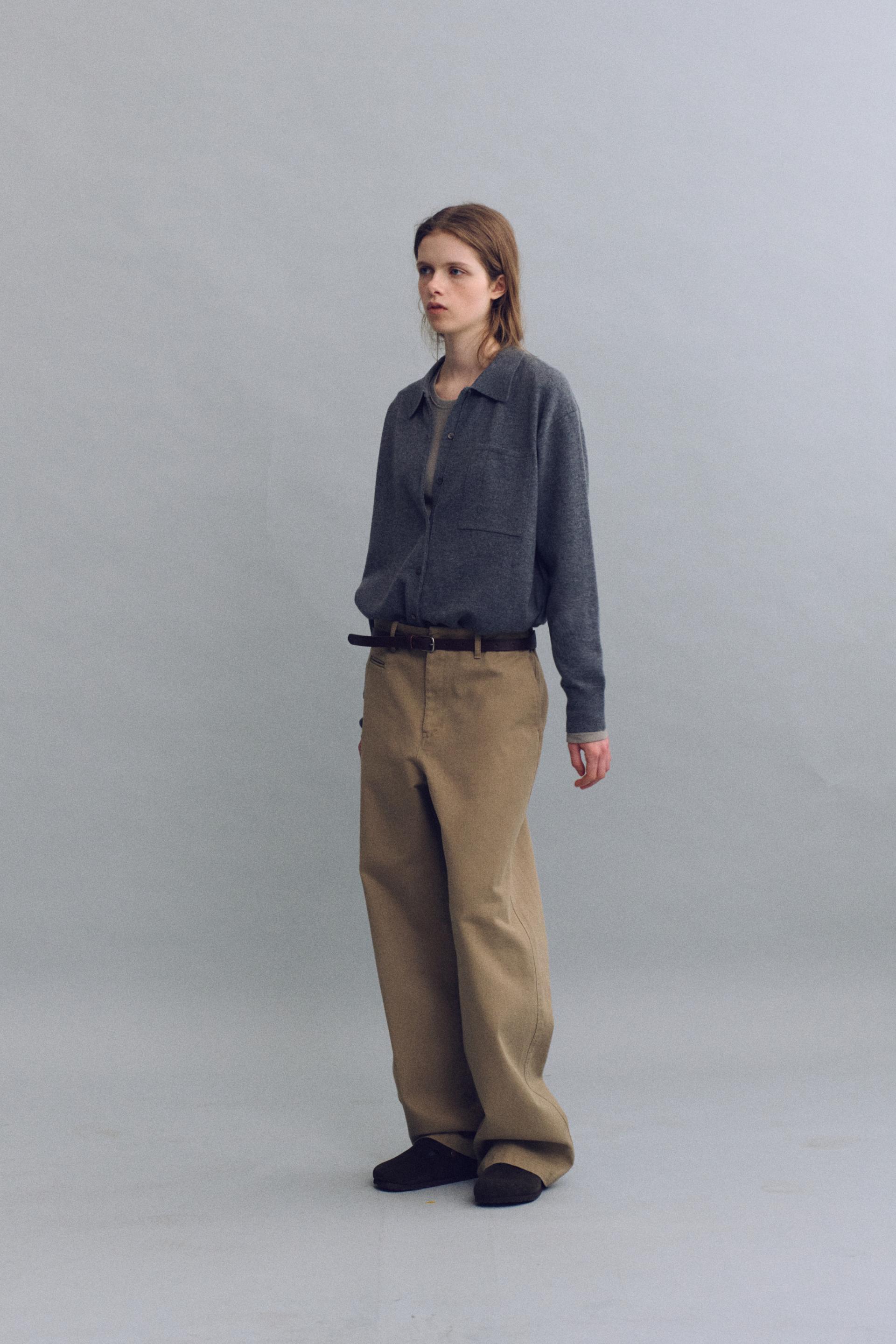 washed buckle pants (vintage beige)