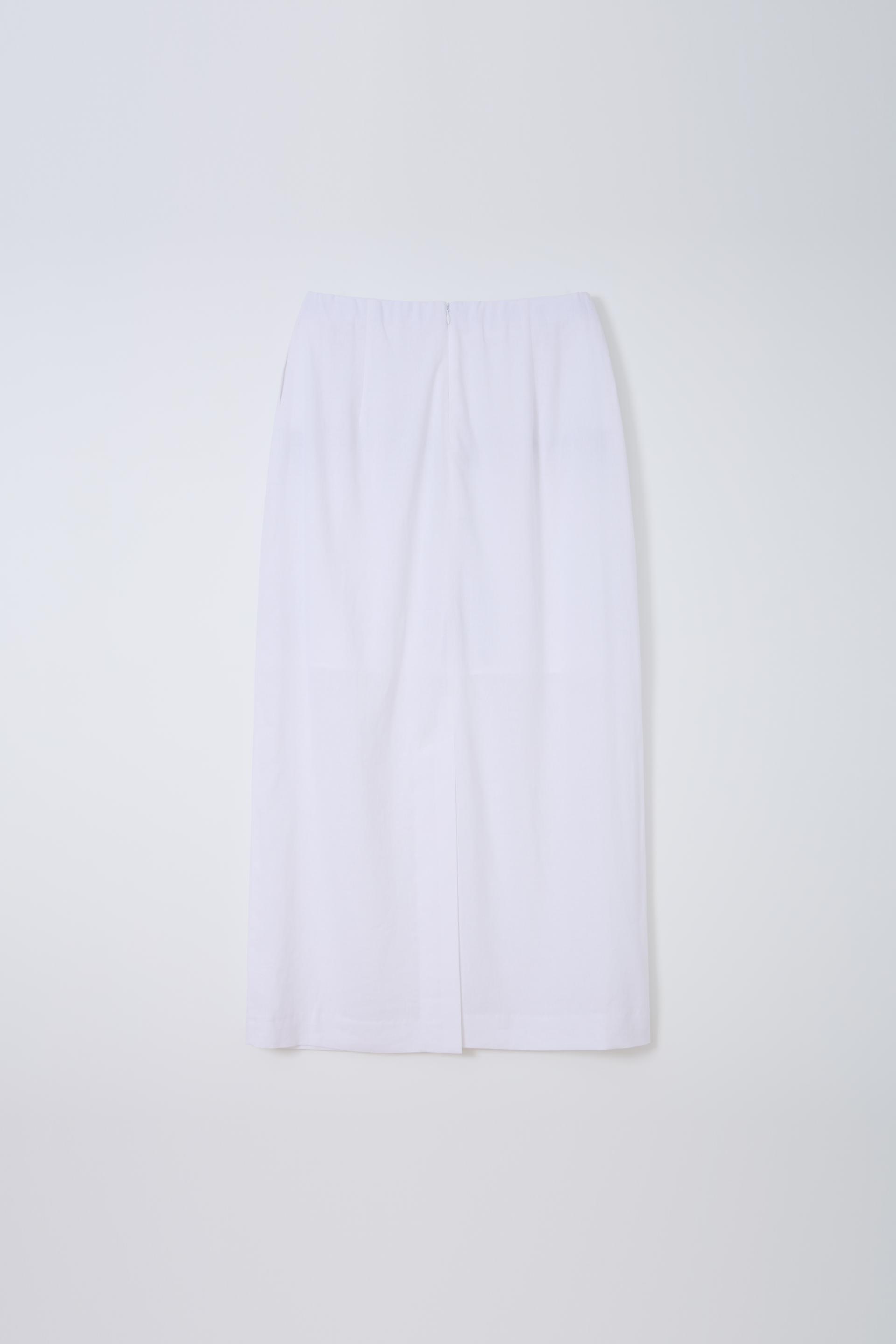 tuck maxi skirt (white)