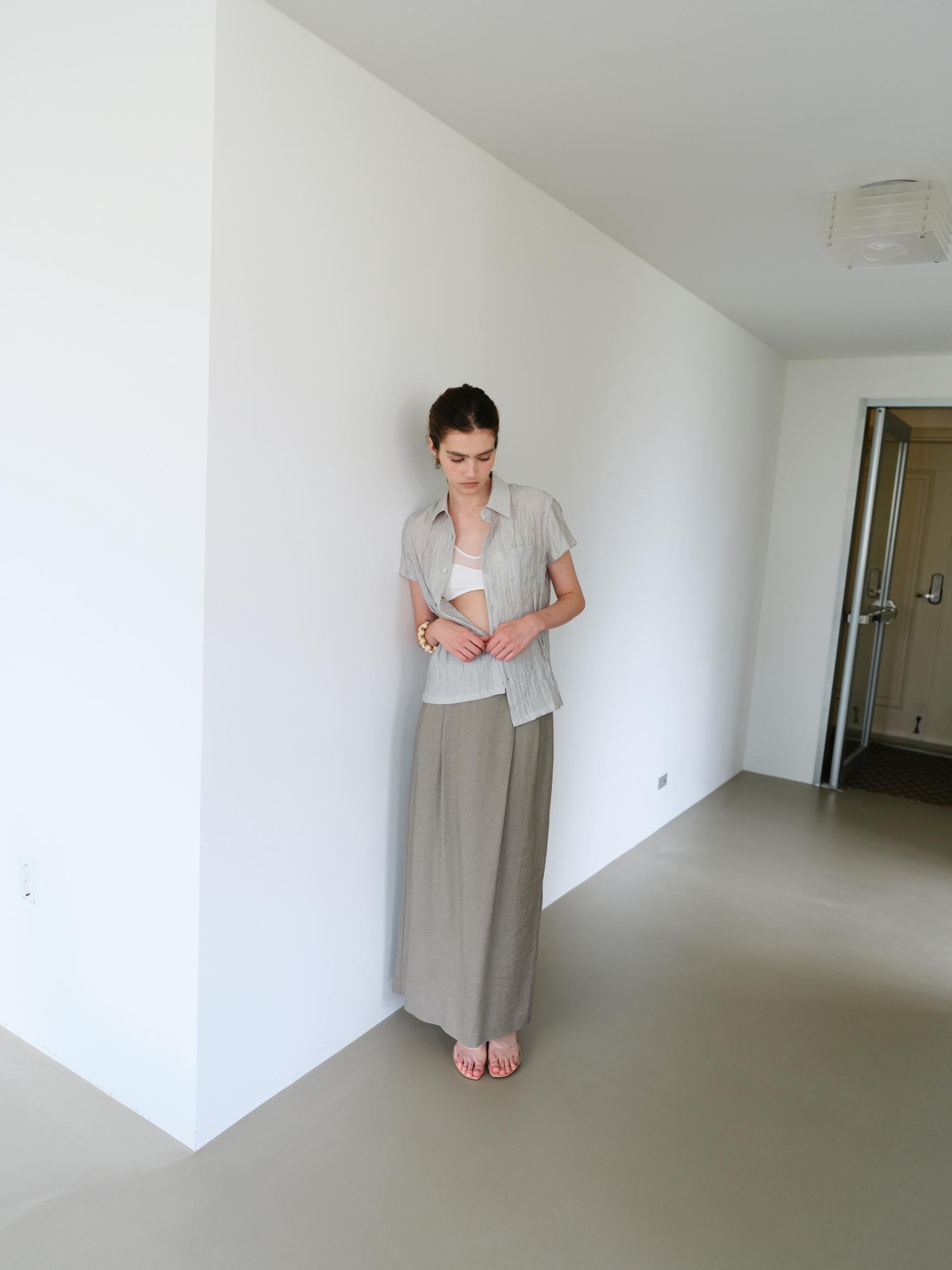 [5차 재입고] ripple half shirts (dusty mint)