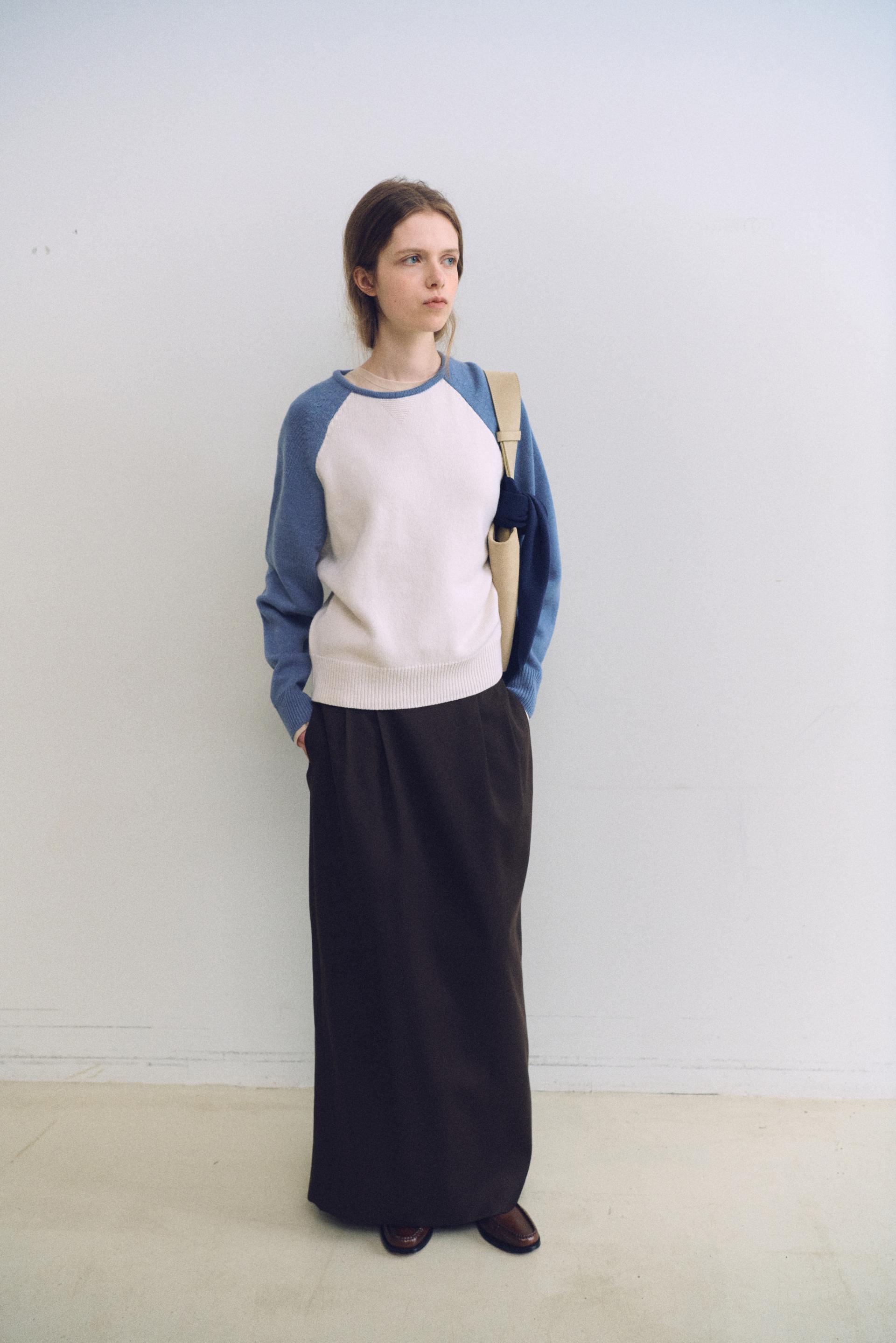 tone raglan knit (blue)