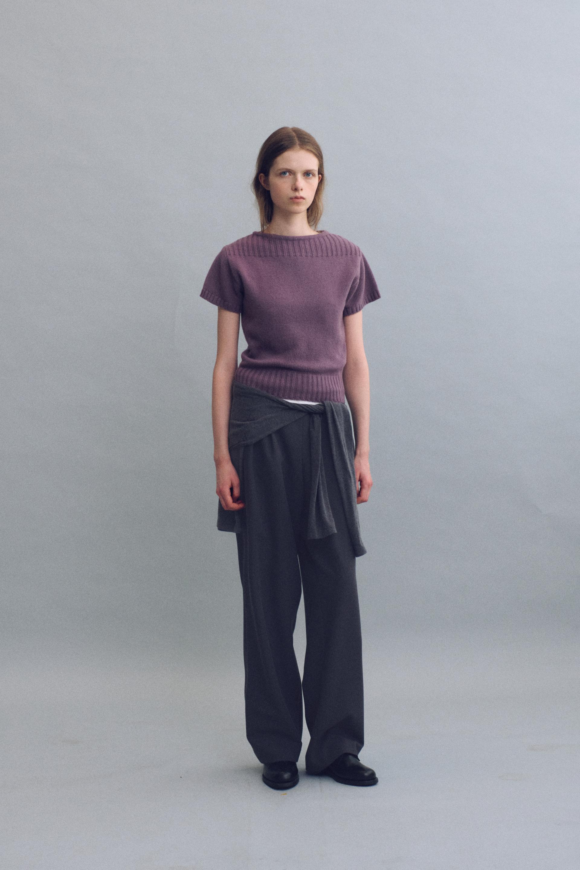 boat-neck half knit (mauve)