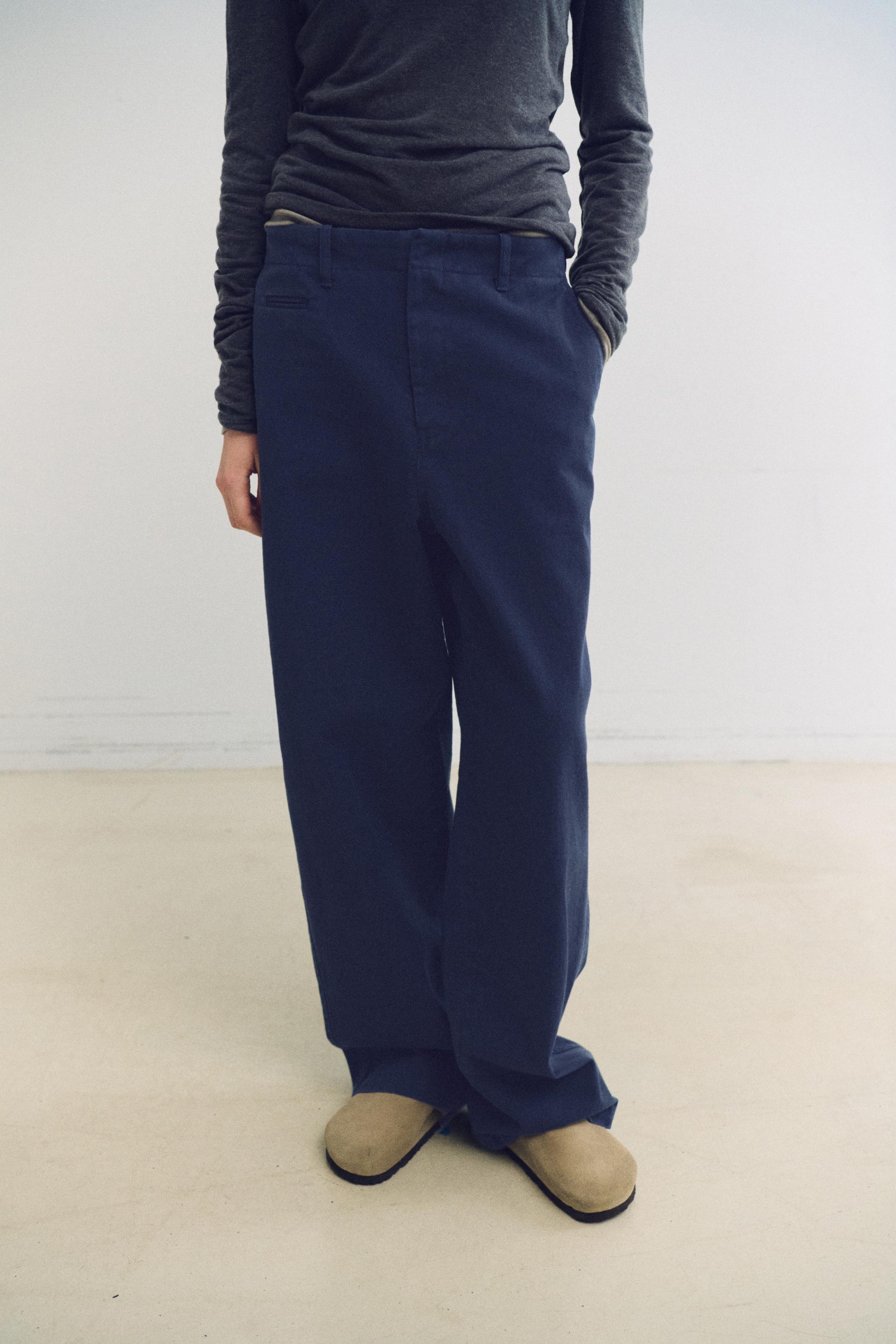 washed buckle pants (vintage blue)