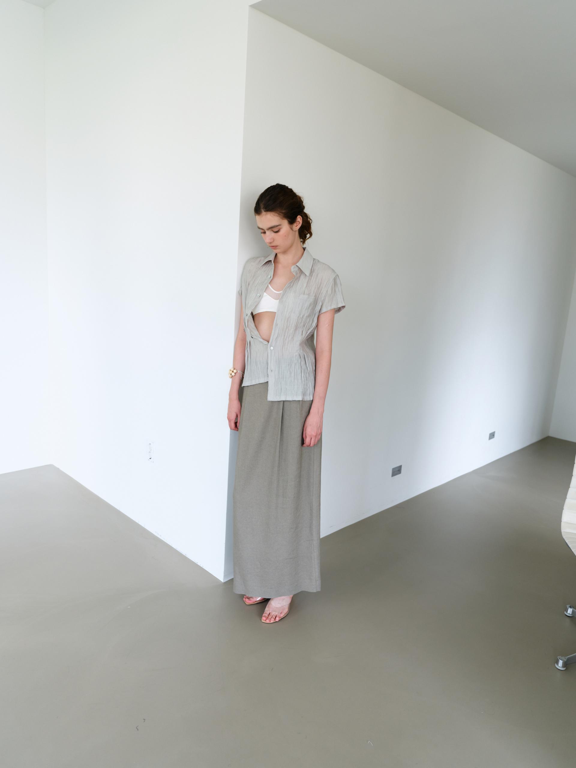 [5차 재입고] ripple half shirts (dusty mint)