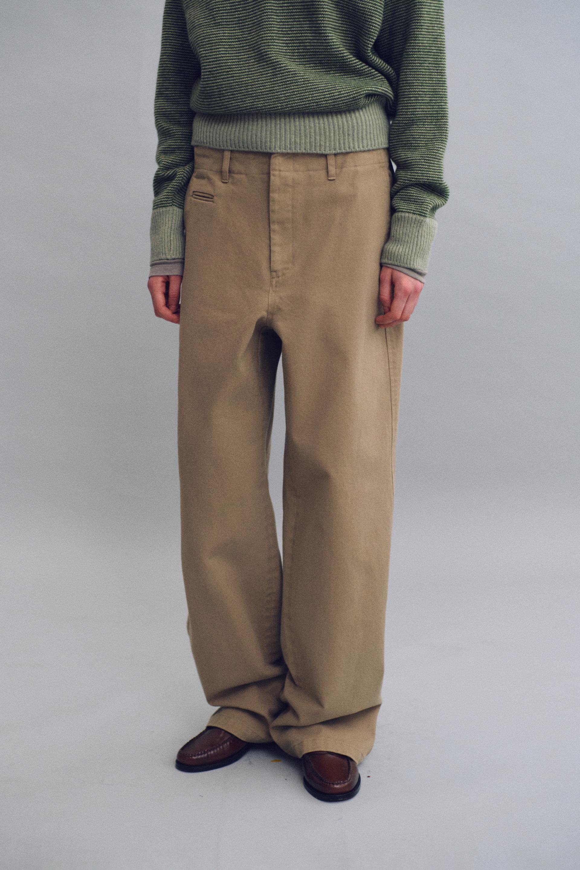 washed buckle pants (vintage beige)