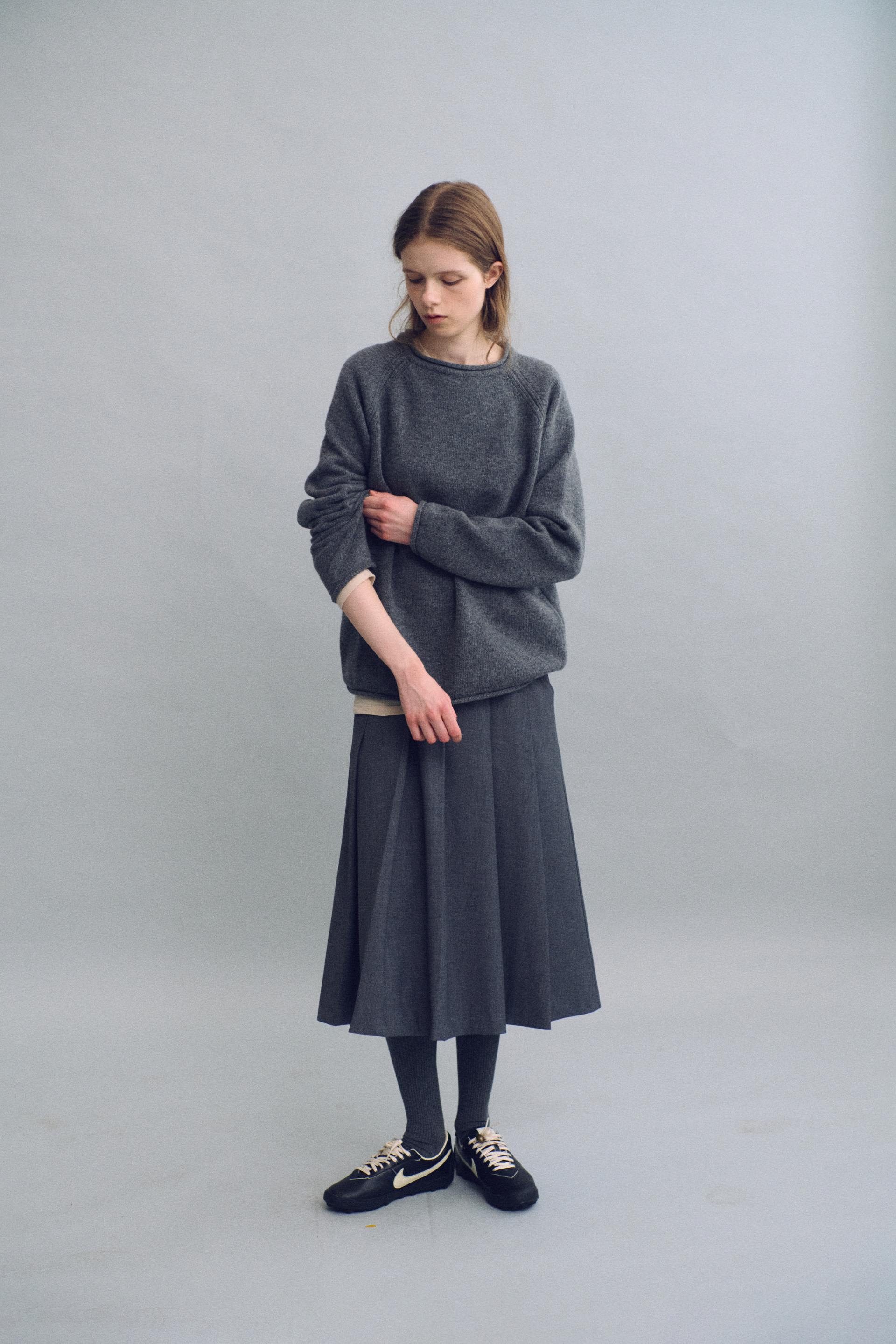 [7차 재입고 9/15 순차배송] double pocket pleats skirt (grey)