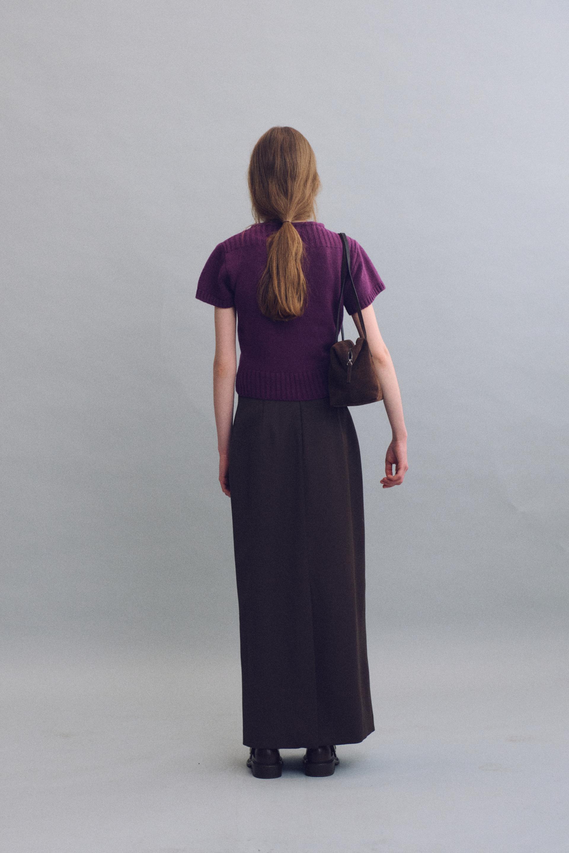 boat-neck half knit (purple)