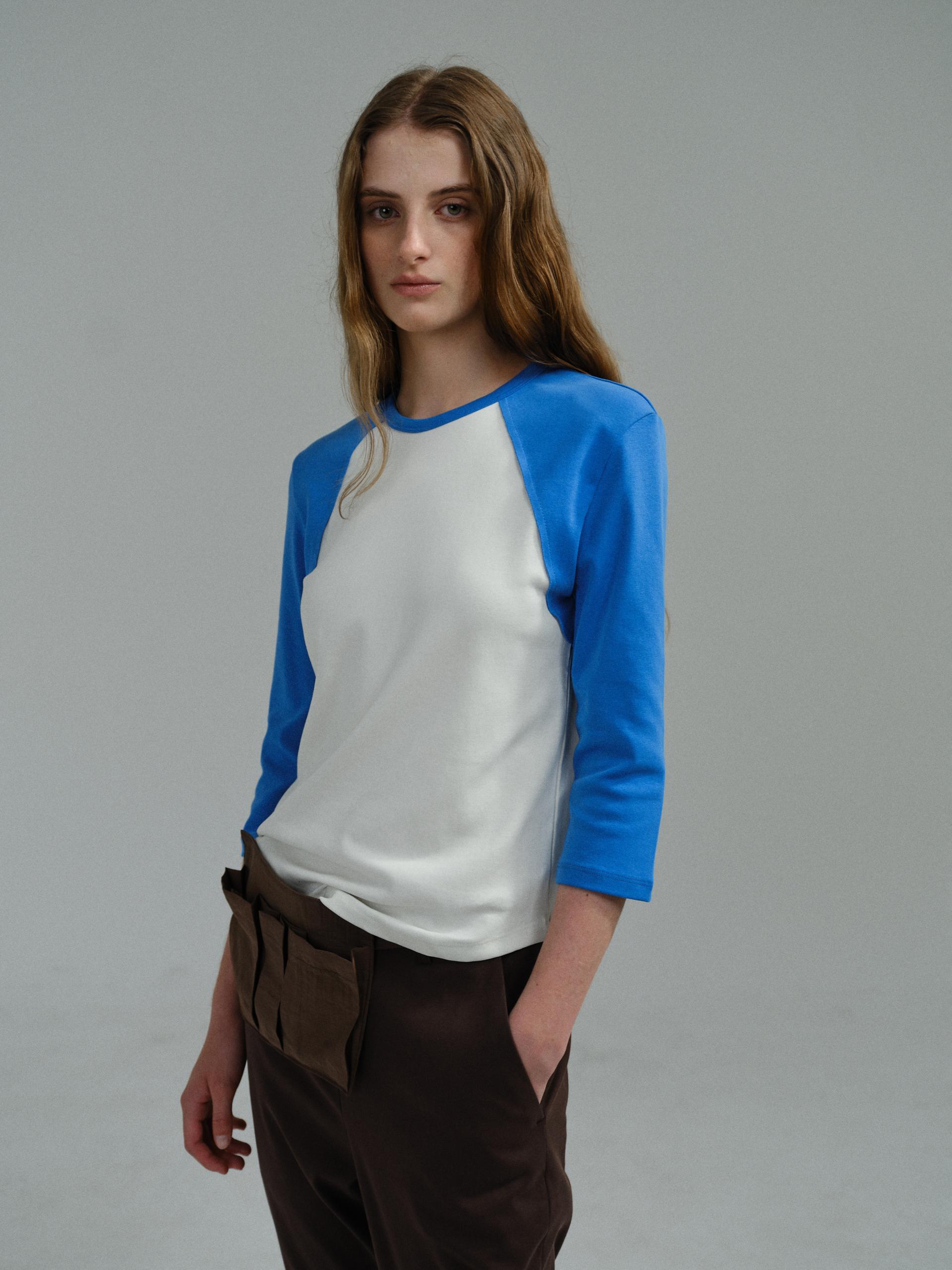 raw raglan t-shirt (blue)