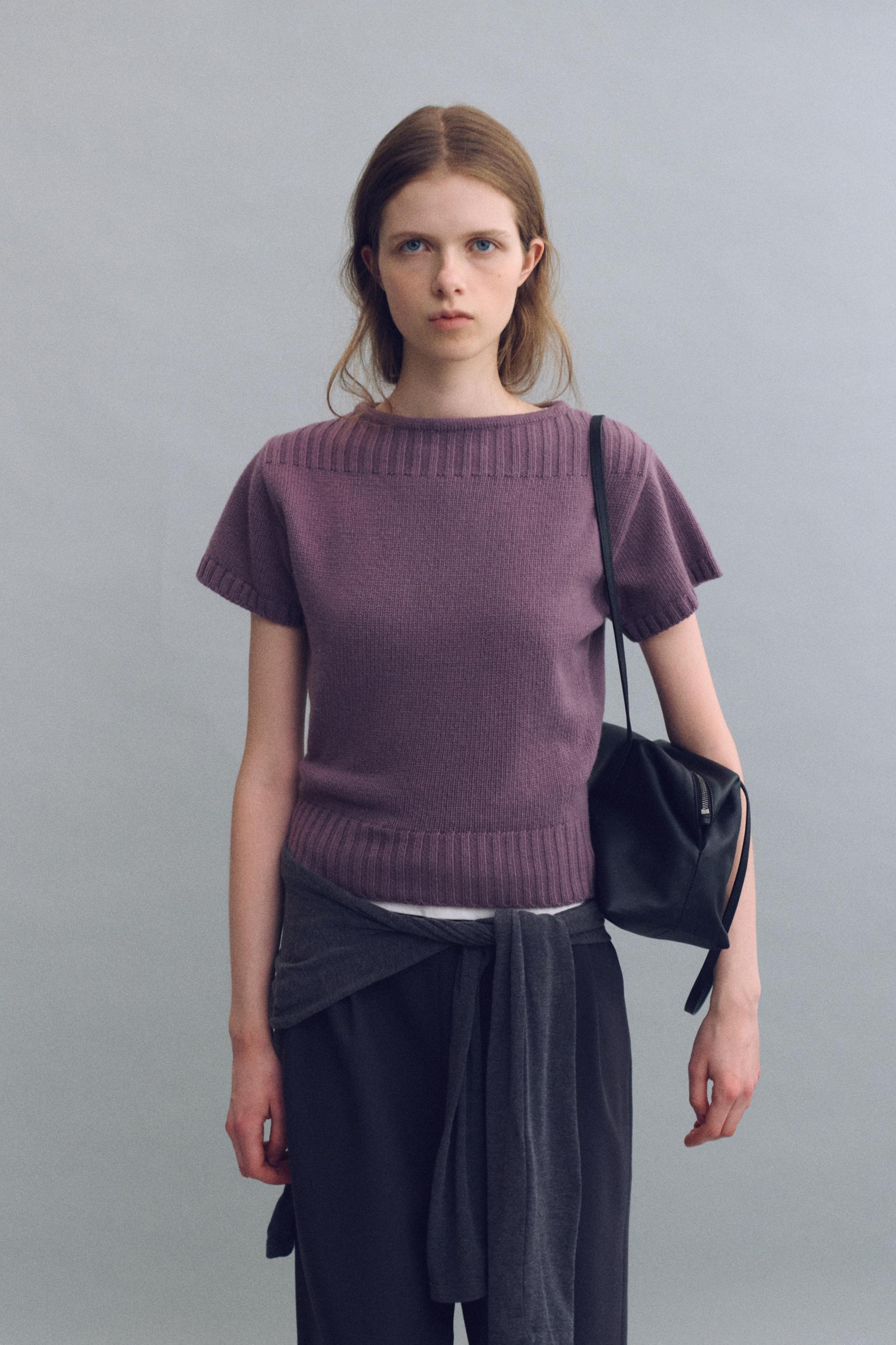 boat-neck half knit (mauve)