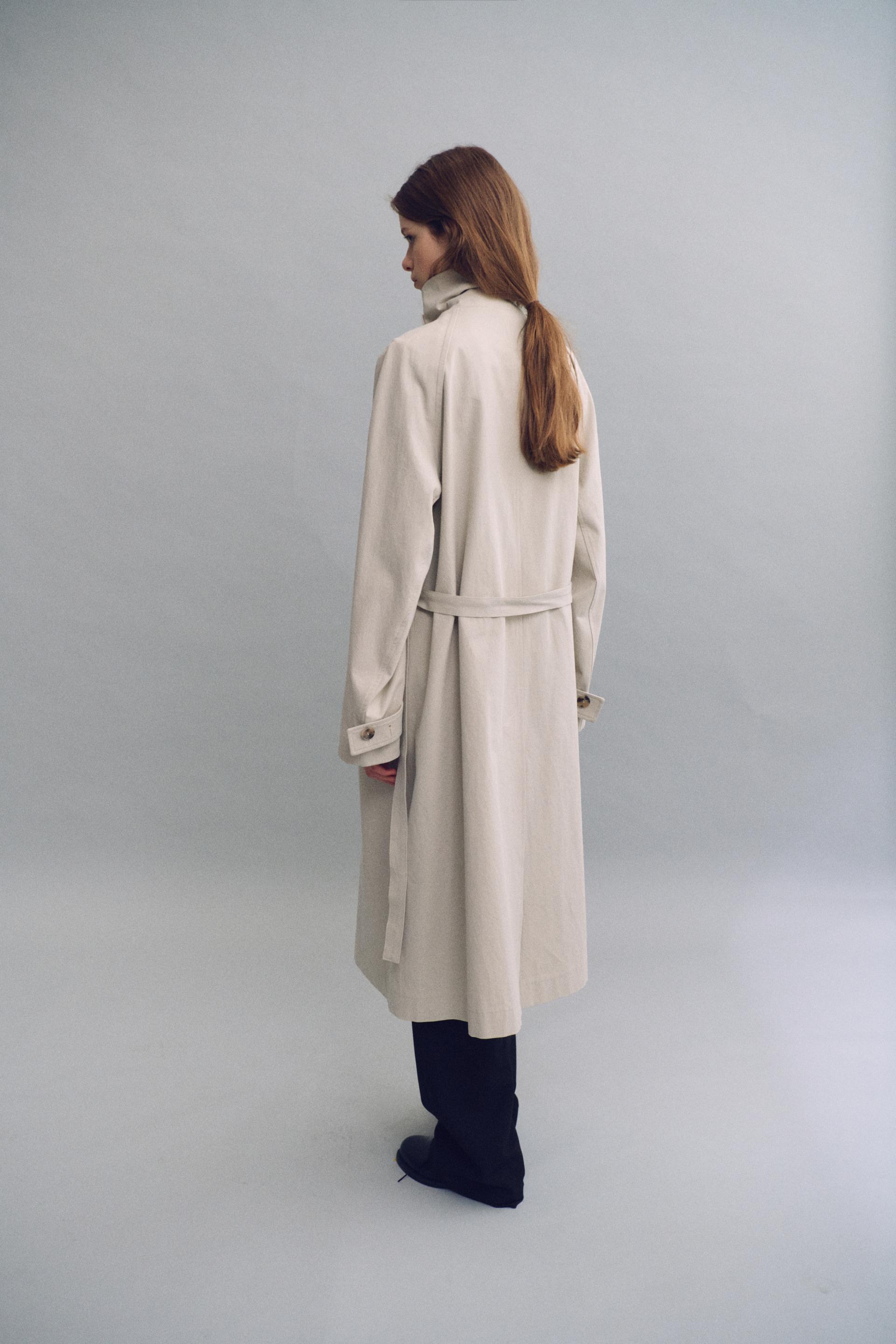 vent trench coat (ivory)