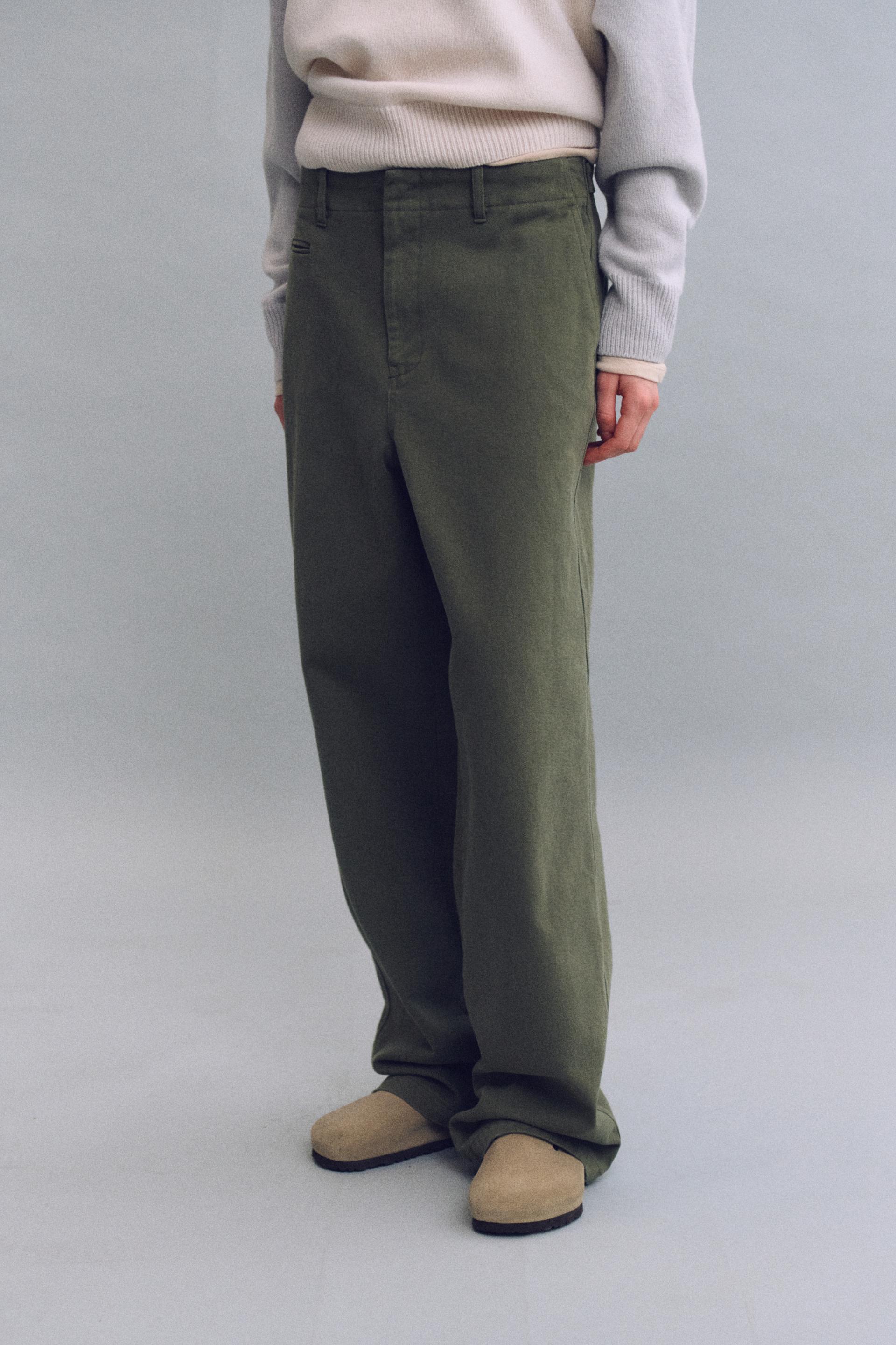 washed buckle pants (vintage khaki)