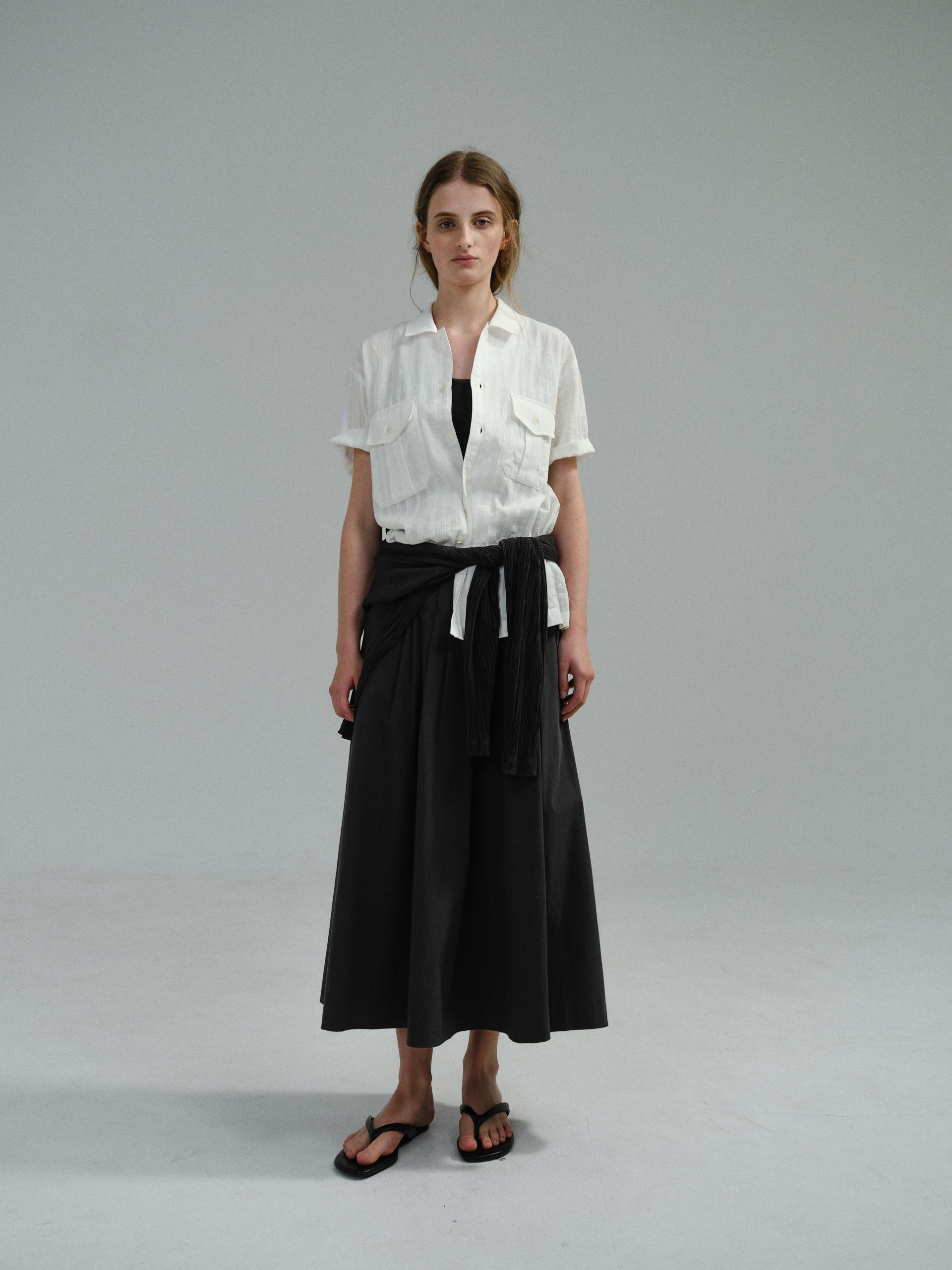 [10차 재입고] wrinkled lapel shirts (white stripe)