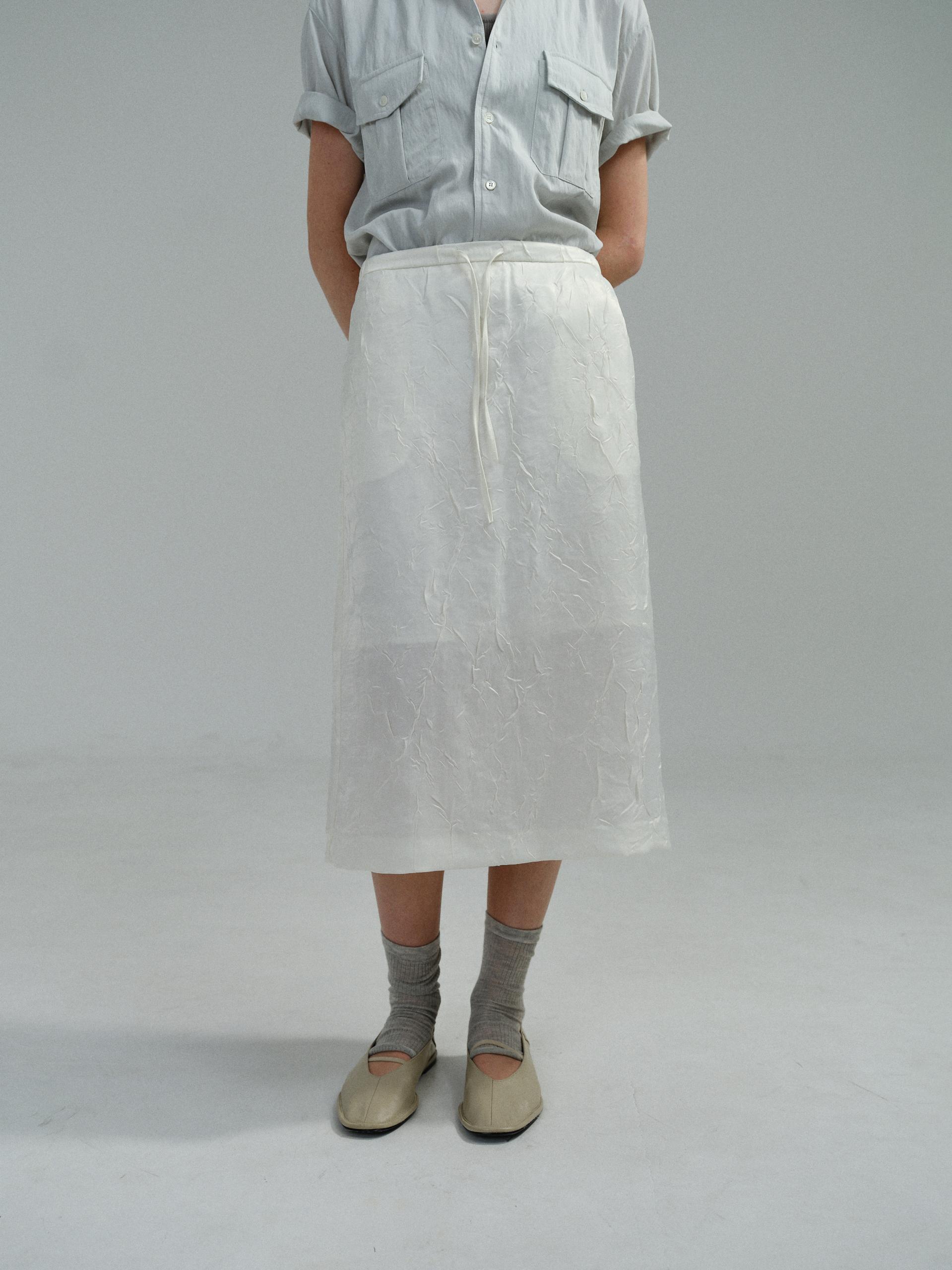 putty satin skirt (ivory)